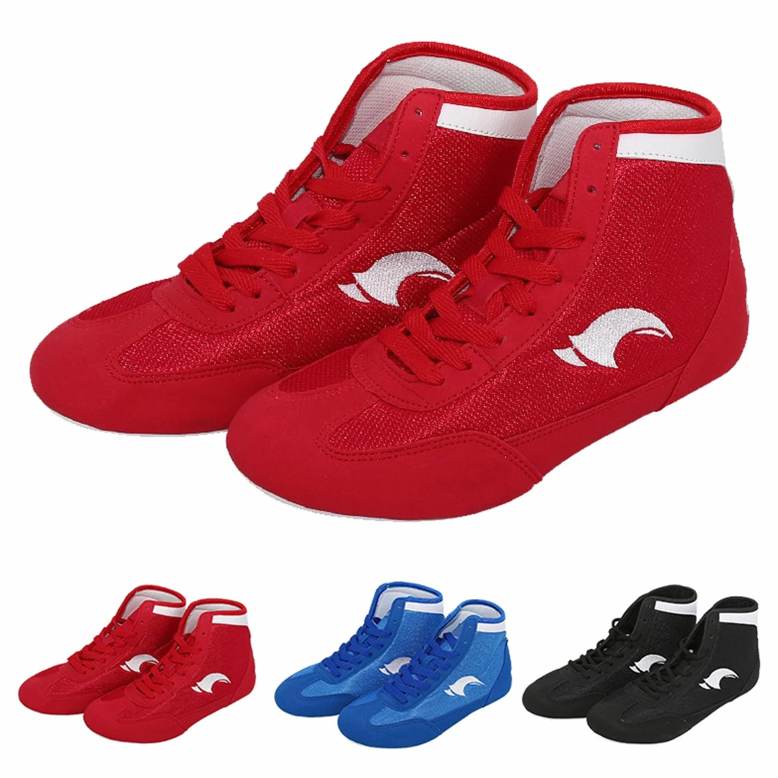 Zapatos de boxeo para niños, zapatos de lucha libre para artes marciales, zapatos de lucha libre ligeros y transpirables, zapatos de lucha alta para jóvenes, niños, niñas y niños zapatillas de lucha
