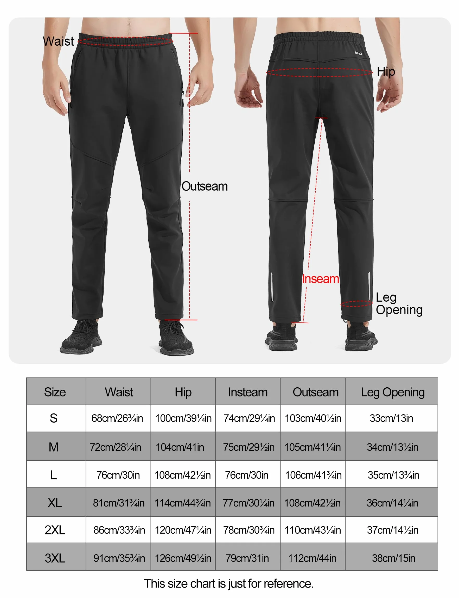 INBIKE Pantalones Deporte Largo Termico Hombre para Invierno, Pantalon Transpirable Cortaviento Impermeable para Running Ciclismo Trekking Senderismo Y Otros Deportes Al Aire Libre(8635)
