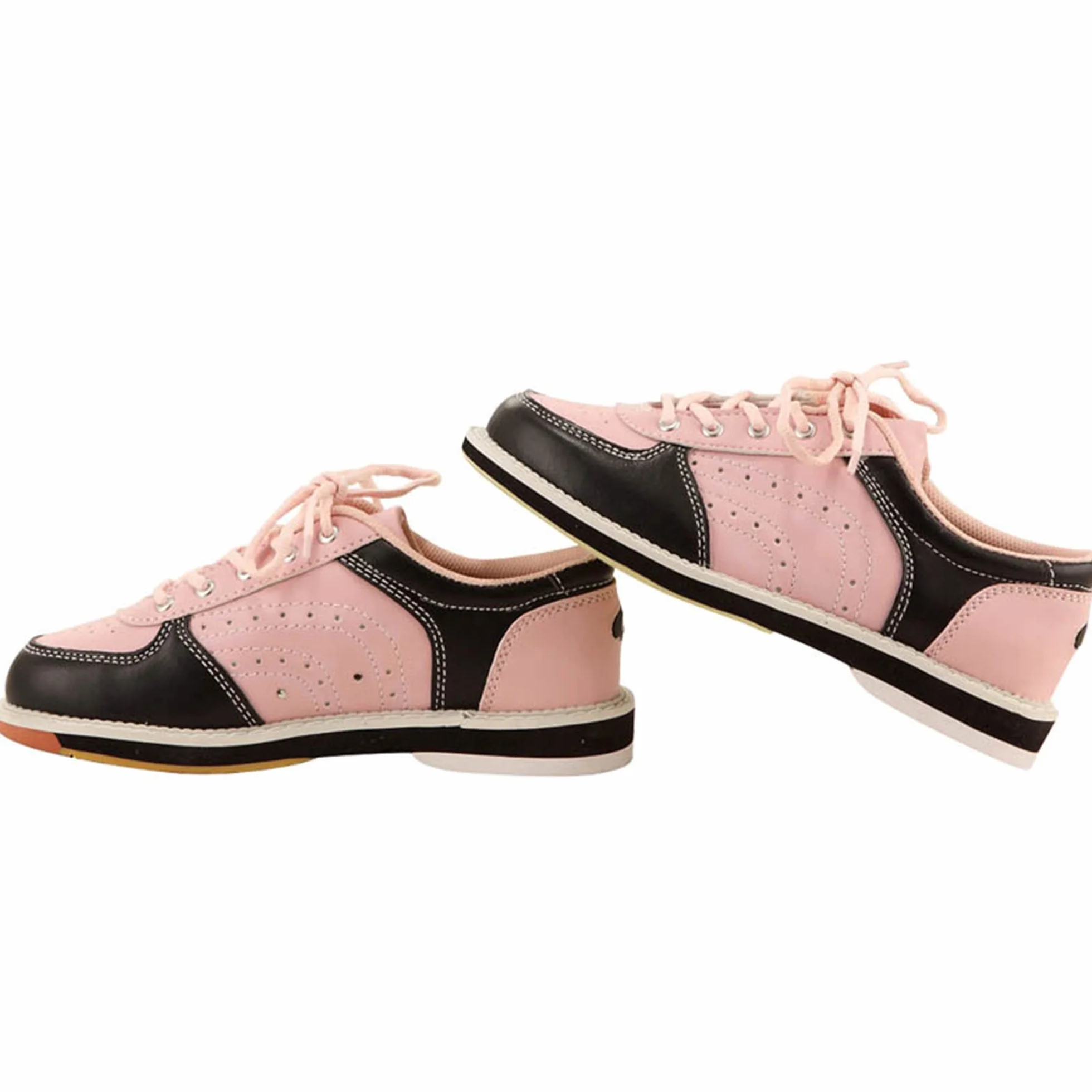 Zapatos De Bolos para Mujer Zapatillas De Bolos Ligeras De Cuero Césped Antideslizante Cómodo Transpirable