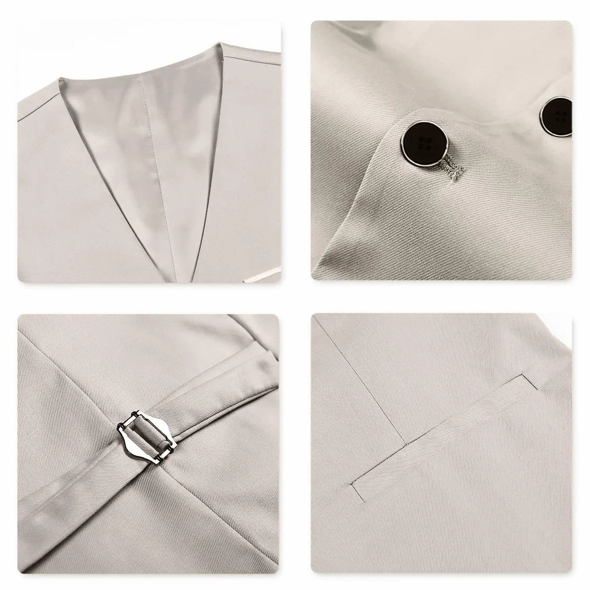 Allthemen Trajes para Hombre 3 Piezas Slim Fit Boda Esmoquin Formal Un botón Cerrar Blazers Chaqueta Chaleco Pantalones