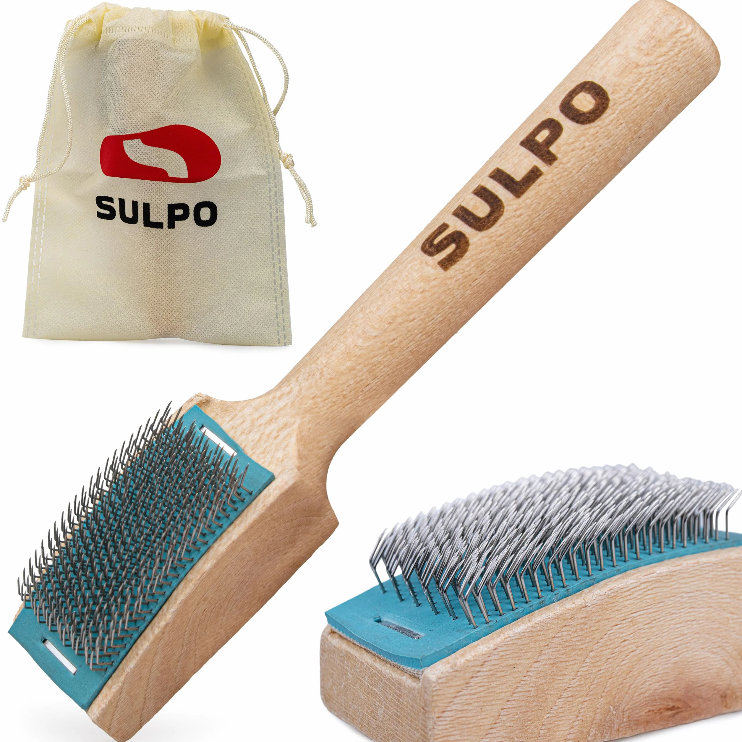 SULPO Cepillo para zapatos de baile con suela de cuero cromado, cepillo para desbastar la suela de cuero de los zapatos de baile, cepillo de madera para zapatos de baile con estuche (1)