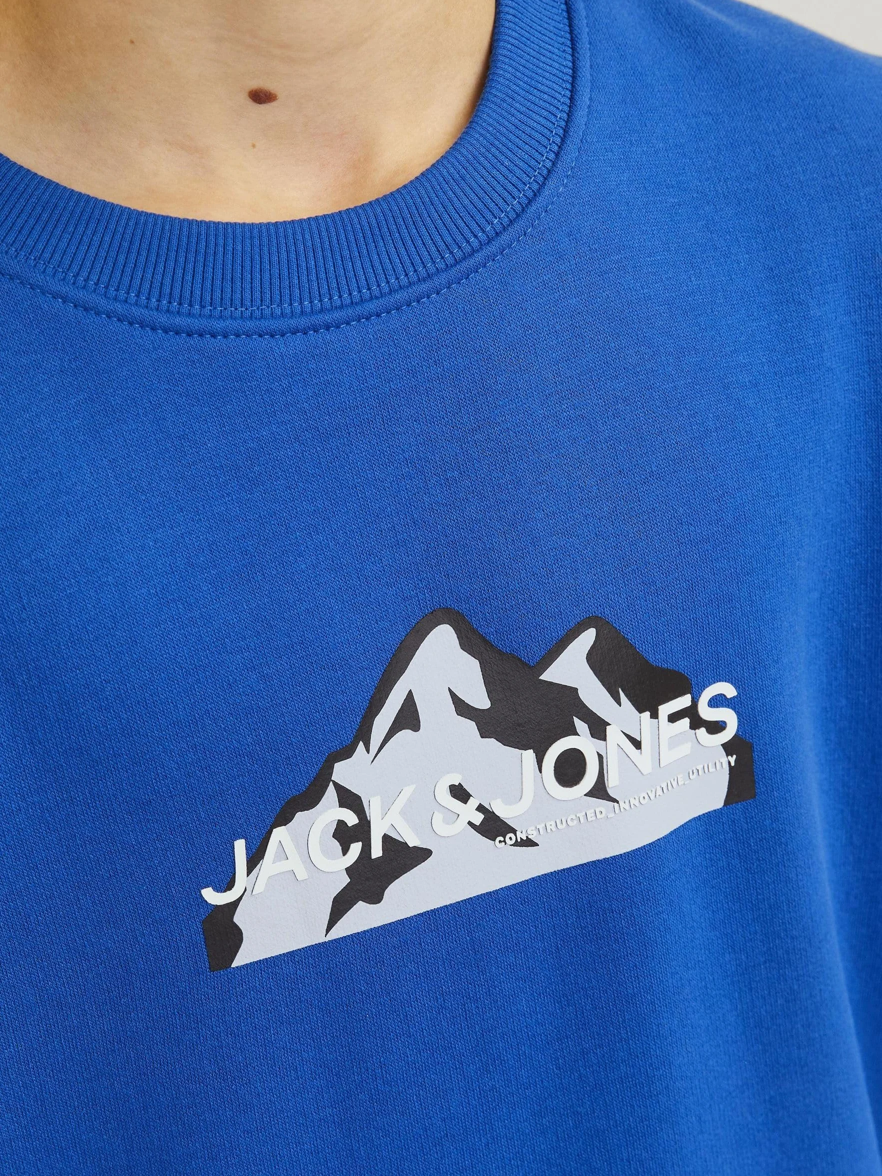 JACK & JONES Jcomountain Logo Sweat Crew Neck Sn Jnr Sudadera Niños (Pack de 1)