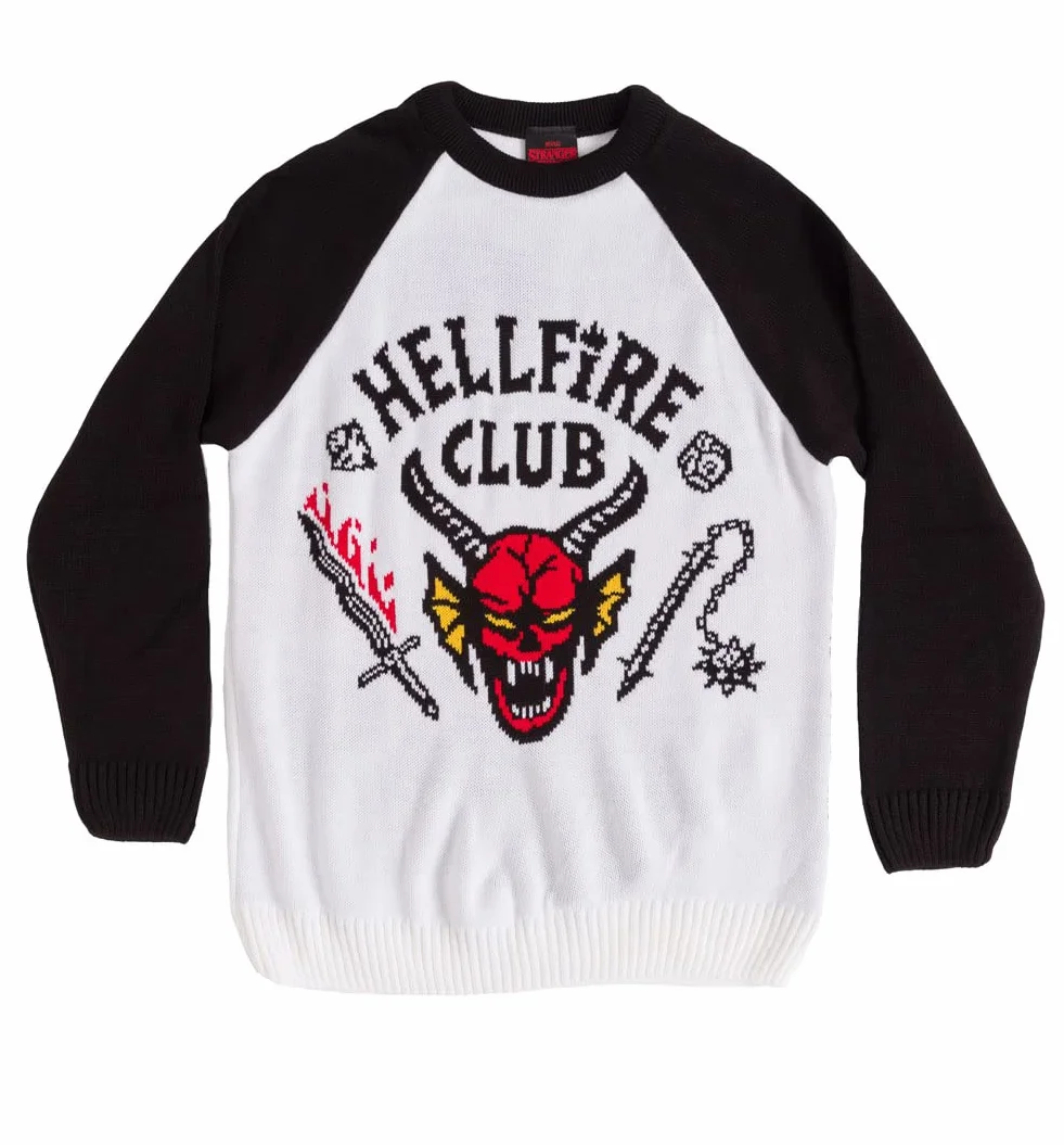 Stranger Things Christmas Jumper Hellfire Club Nuevo Oficial Unisex Ugly