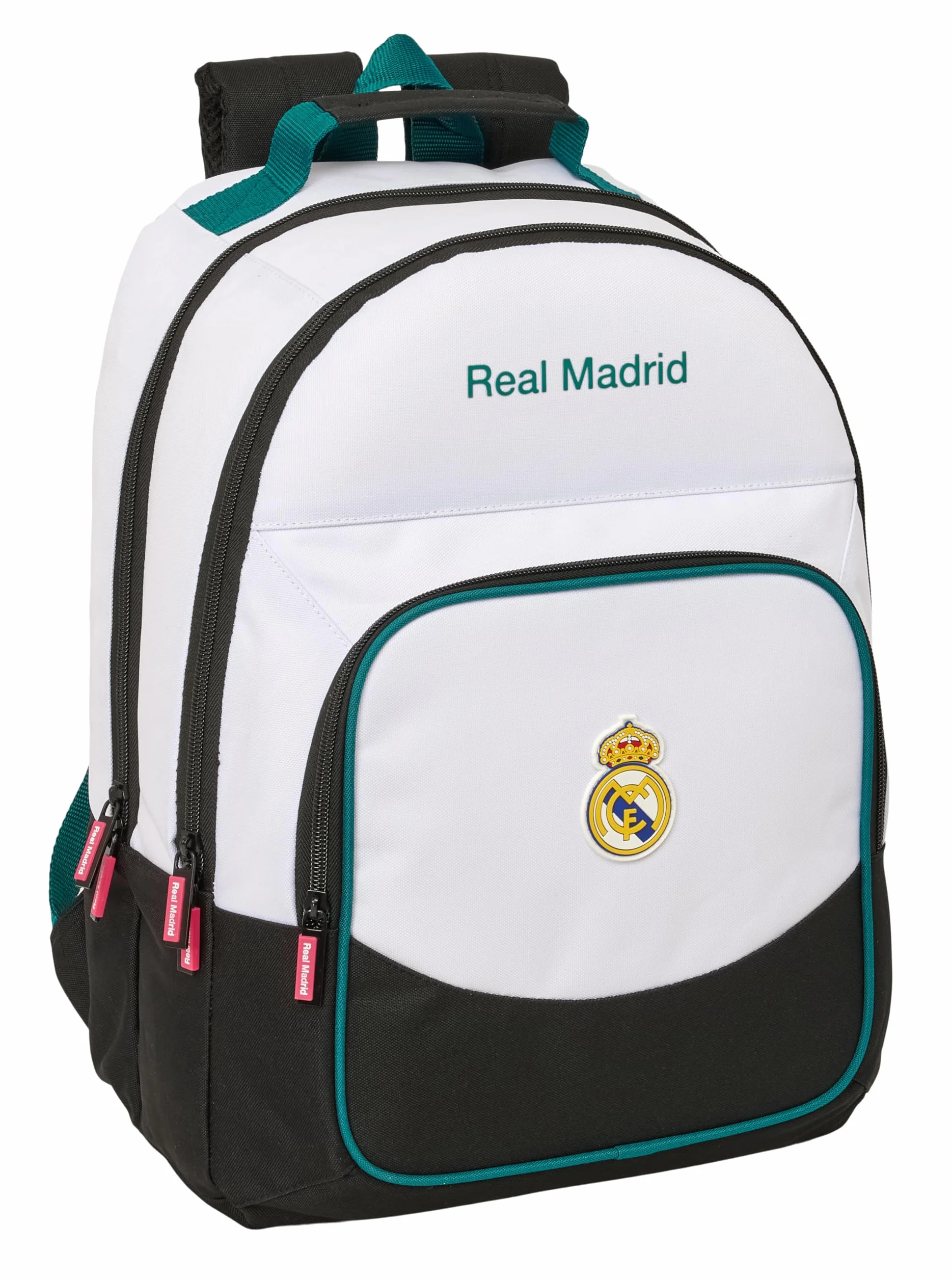 REAL MADRID EQUIPACIÓN 26/27 - Mochila Safta Escolar, Mochila, Ideal para Niños de Diferentes Edades, Cómoda y Versátil, Calidad y Resistencia, 32x16x42 cm