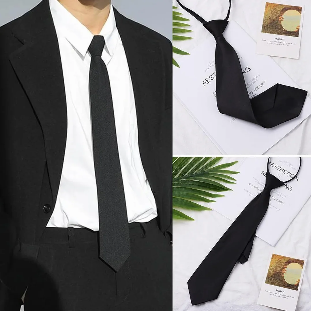 2 Piezas Corbatas Negras para Mujer, Corbata Ajustable, Corbata de Mujer, Corbata Negra, para Niñas, Graduación, Boda de Negocios