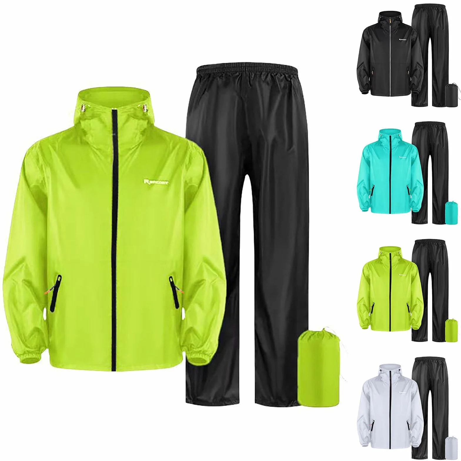 Traje de lluvia para mujer y hombre, resistente al agua, pantalones de lluvia, conjuntos de ropa de lluvia, traje impermeable ligero, traje de moto suelto, ropa de lluvia
