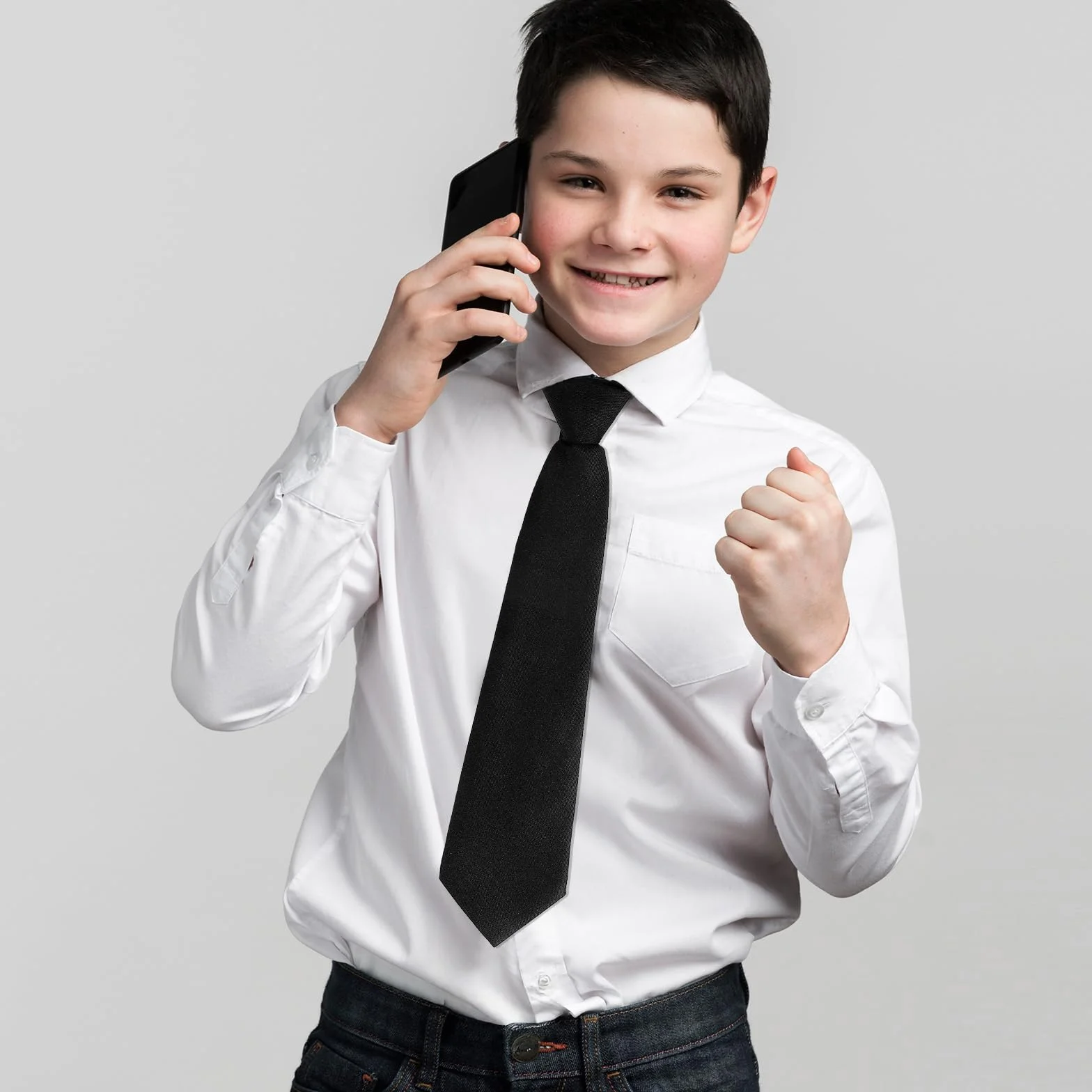 Ymapinc Corbata Negra, Corbatas Ajustables para Mujer Corbata JK Corbata Estrecha para Niñas Niños Uniforme JK Cosplay Graduación Boda