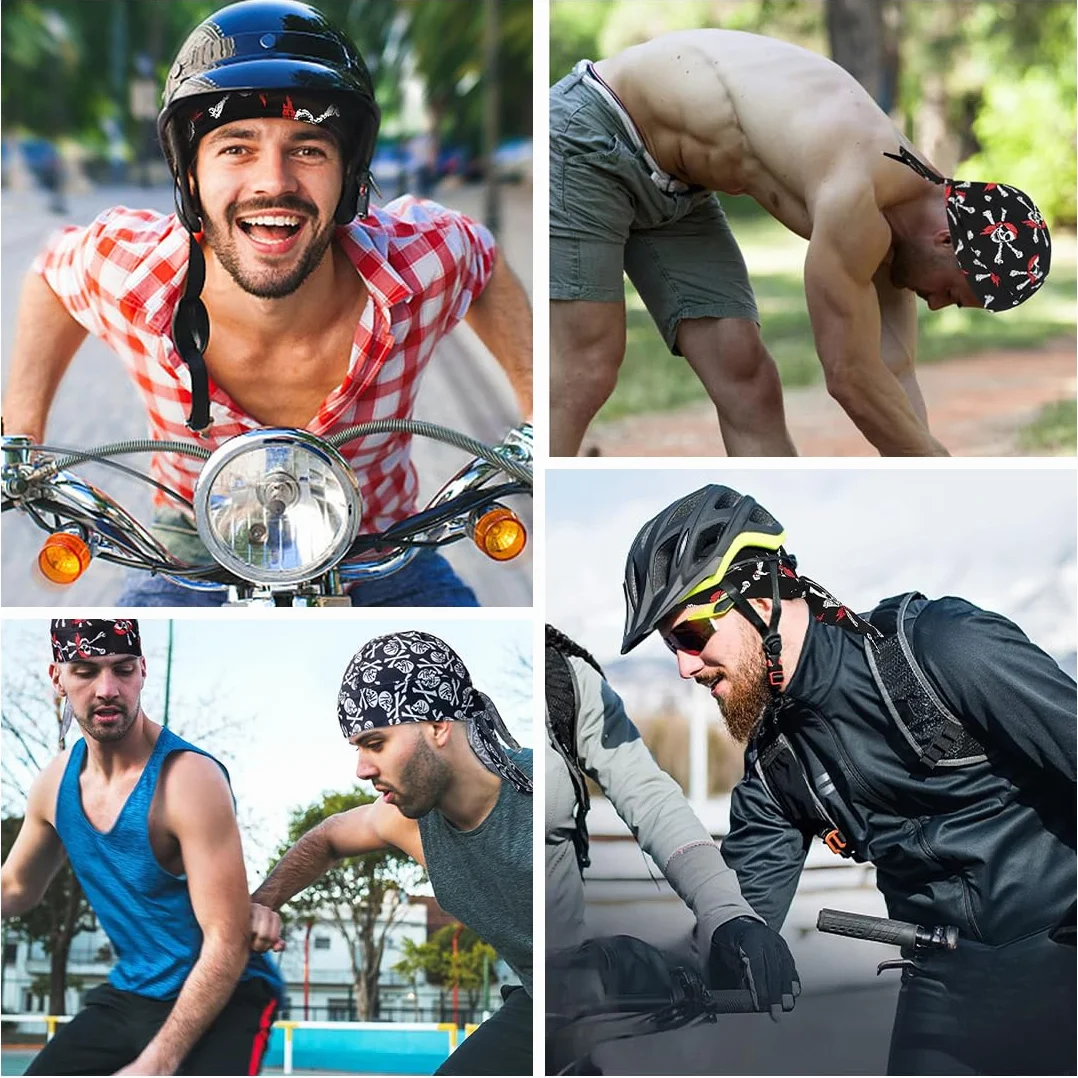 2 Piezas Bandana Ciclismo Hombre Mujer Pañuelo Cabeza Ciclismo para Nadar Correr Senderismo Montañismo y Moto