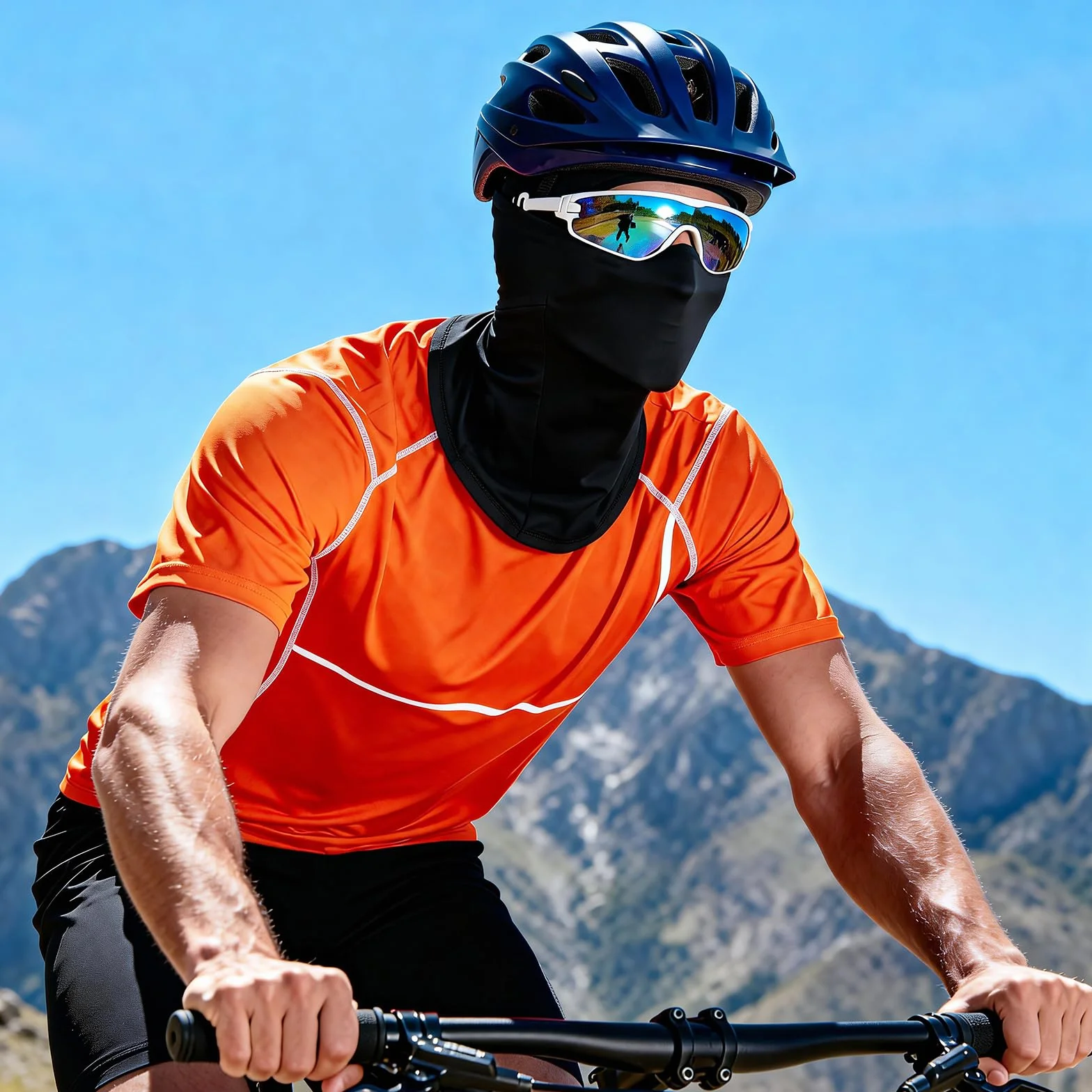 Pasamontañas Moto Verano Transpirable - Máscara Facial Ciclismo con Orificios para Gafas, Protección UV Antiviento para Senderismo Pesca