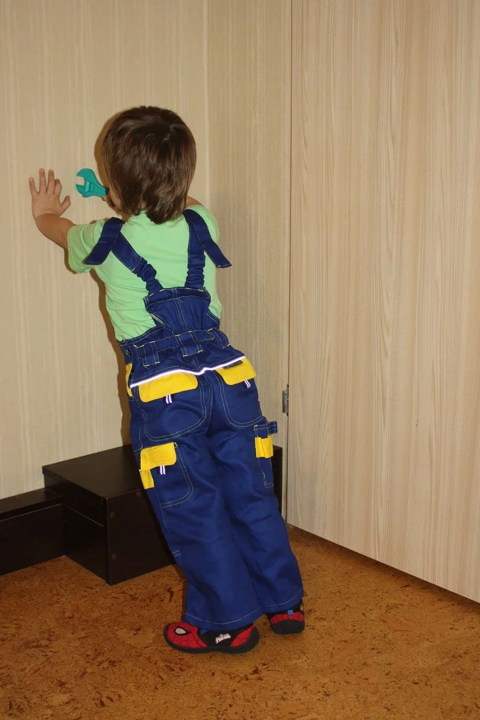 ARDON Babero y pinza para niños pantalones de trabajo para niños, traje de niños, 100% algodón ropa de trabajo