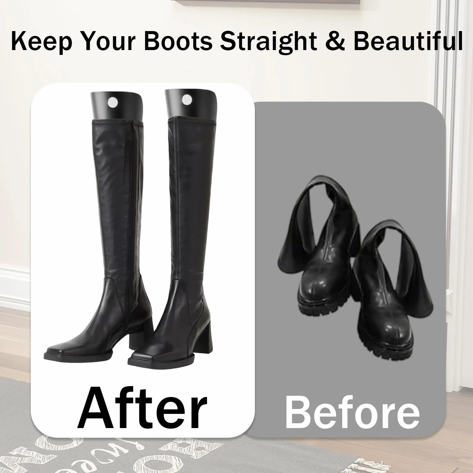 10 unidades de botas de plástico largas de 30 cm de alto – Paquete de 10 unidades con guante para pulir