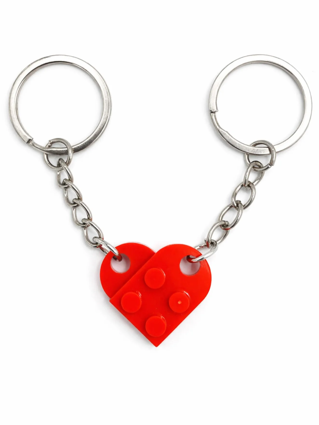 LAC EVERYTHING EVERYWHERE Llaveros para Parejas Corazon - Regalo Novia y Novio - Llaveros Originales Corazon Partido Regalo Aniversario Pareja | Rojo