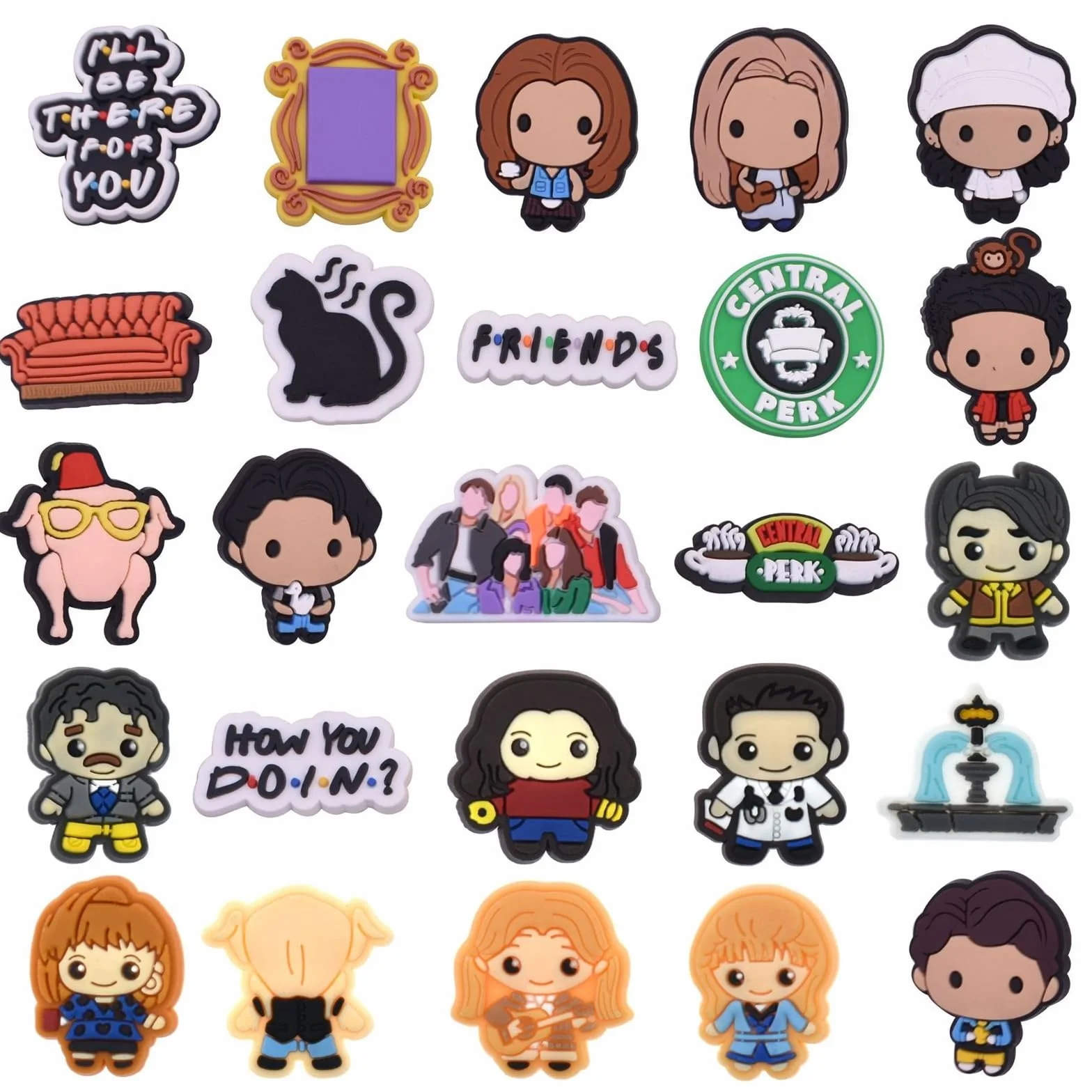 JSTHHTT 25 Pins para Croc, Shoe Charms, Adornos de Zapatos, Charms Croc, Pins Decorativos de Dibujos Animados, Accesorios Para Zapatos Deportivos, Decoración de zapatos para Adultos, Niños y Niñas