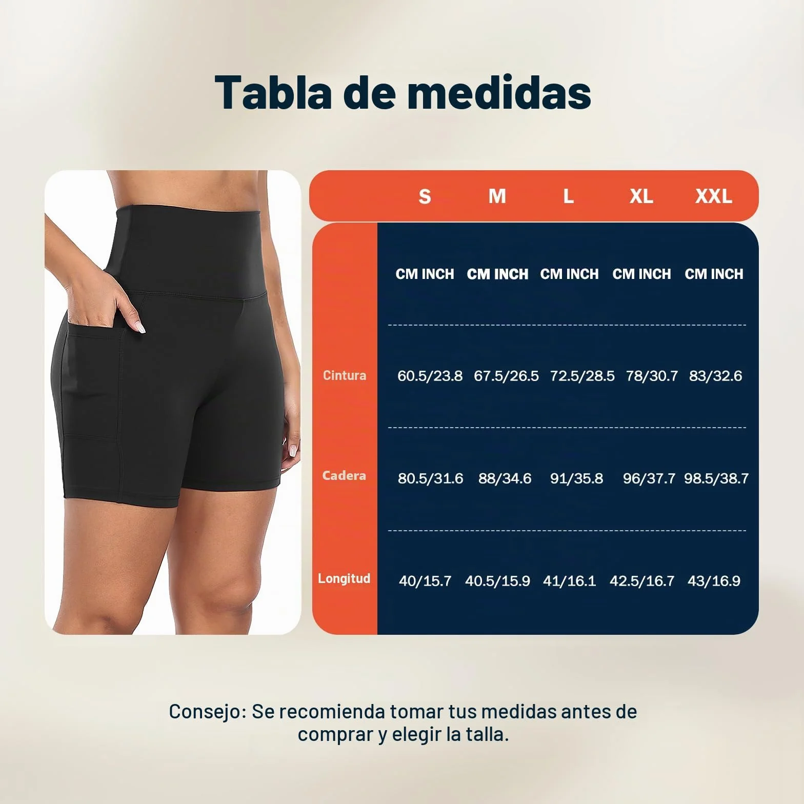 Pantalones Cortos Deporte Mujer Cintura Alta Shorts Leggins Pantalones Cortos de Yoga para Correr Gym Fitness Mallas Deportivos con Bolsillos Laterales GI371