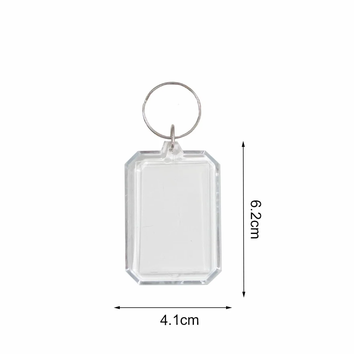 BetterJonny 20Pcs Llaveros Acrílicos Transparentes, Llavero Personalizado con Foto Llaveros Doble Cara Transparente Acrílico Llavero con Foto en Blanco para Familia Amigos Regalos