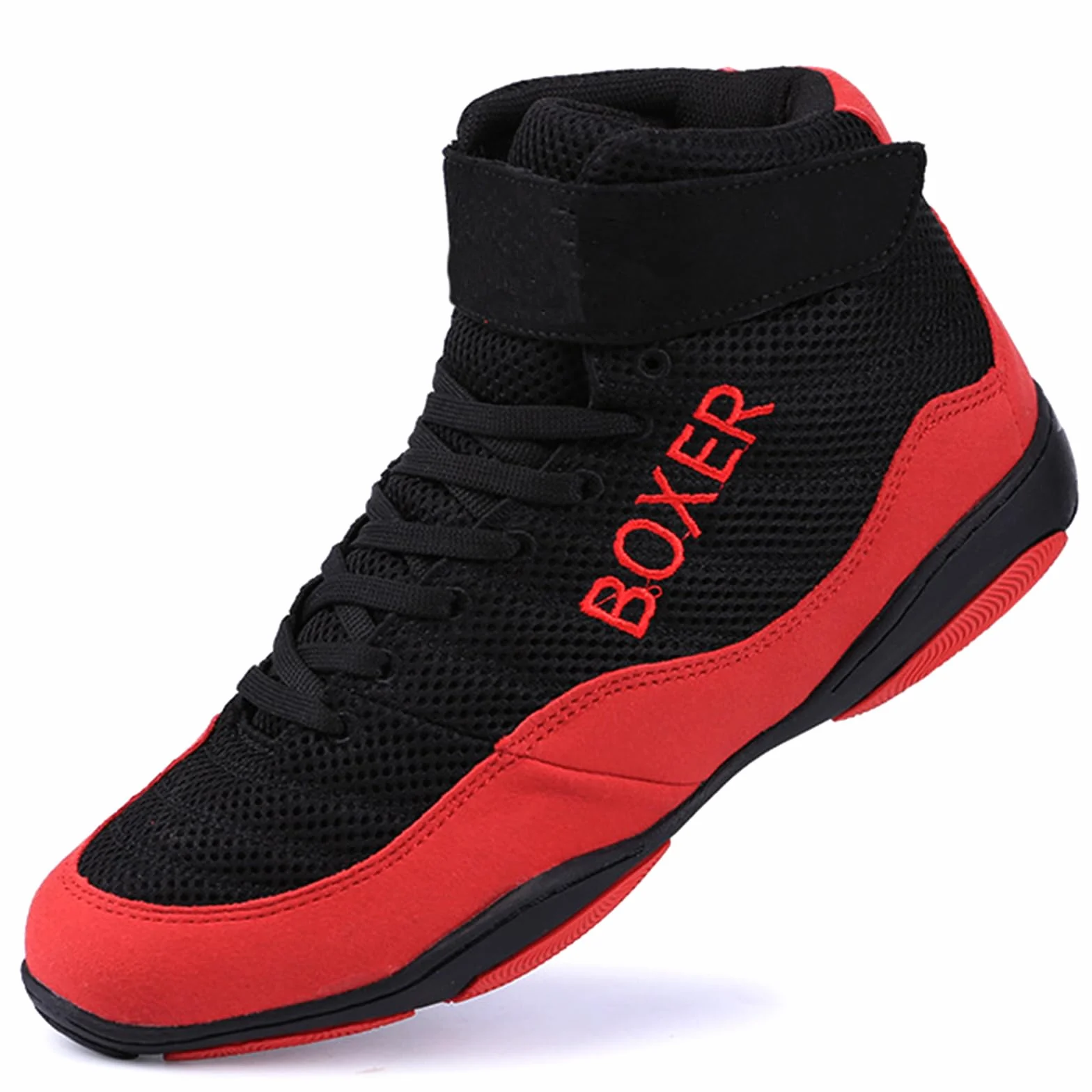 Zapatos De Lucha Libre para Hombres Transpirables Zapatos De Boxeo para Levantamiento de Pesas, Fitness Atlético