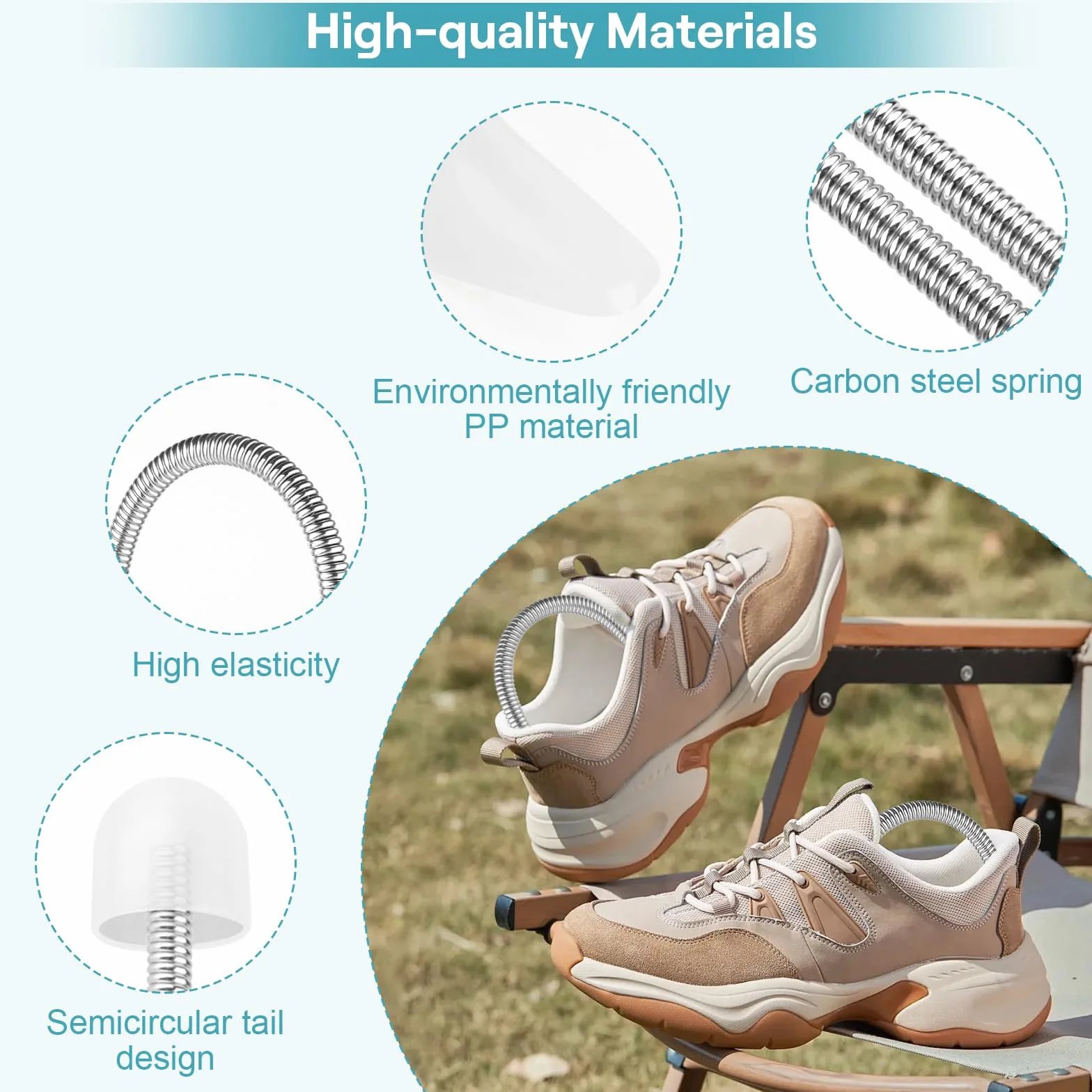 4 Pares Hormas para Zapatos Hombre, Ensanchador de Zapatos Ajustable de Resorte, Hormas Zapatos para Zapatos Casuales, Zapatos de Cuero, Talla 40-47