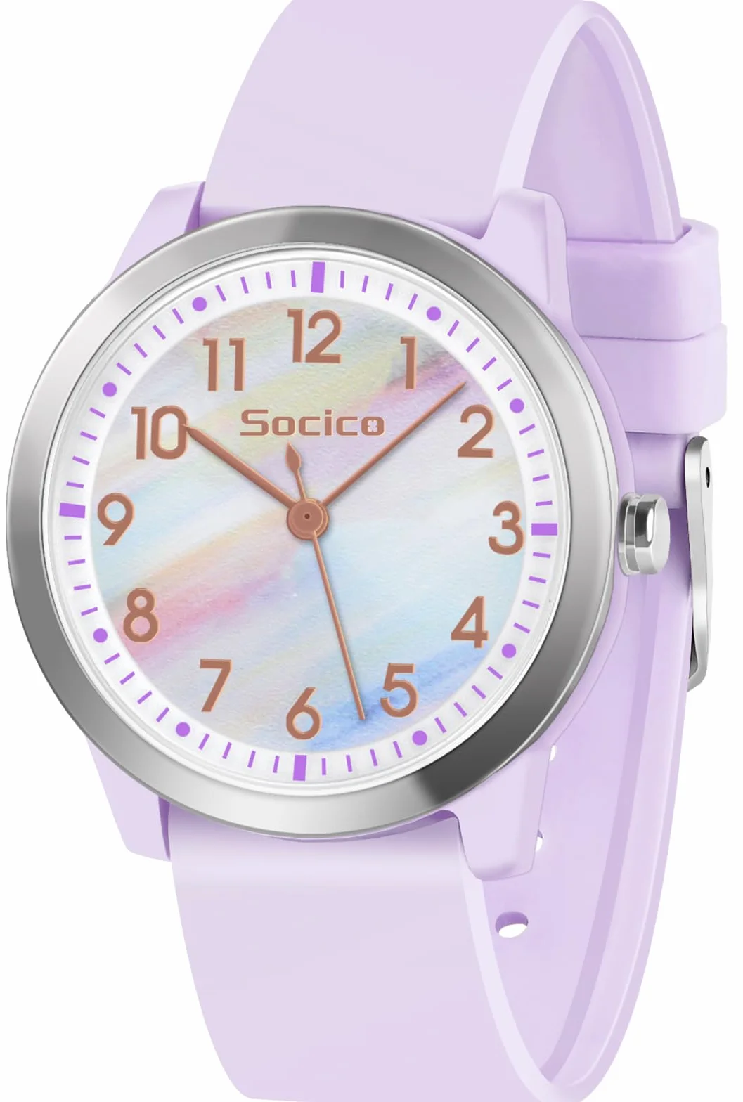 SOCICO Reloj de Pulsera Analógico para Niños Niñas, 5ATM/50M Impermeable Minimalista, Reloj de Pulsera para Niños de 8 a 18 Años Adolescentes