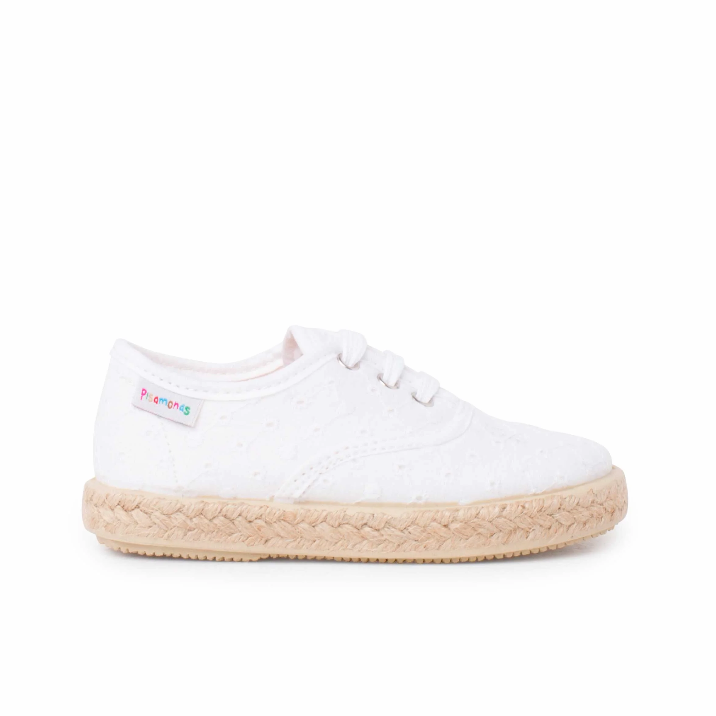 Pisamonas Zapatillas Tipo Alpargatas Tela Bordado Suizo