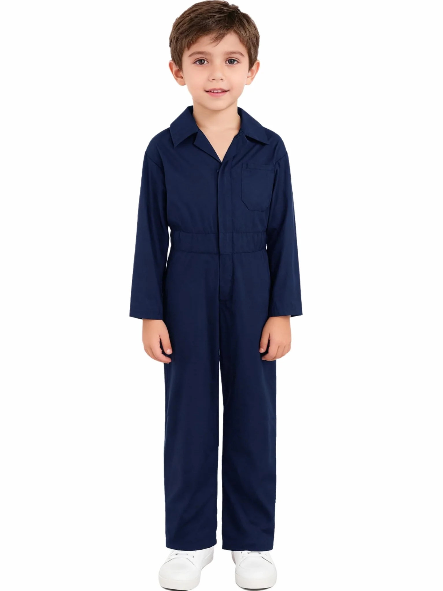 Unisex Niño Trabajo Mono Manga Larga Uniforme Ropa de Trabajo para 5-16 Años