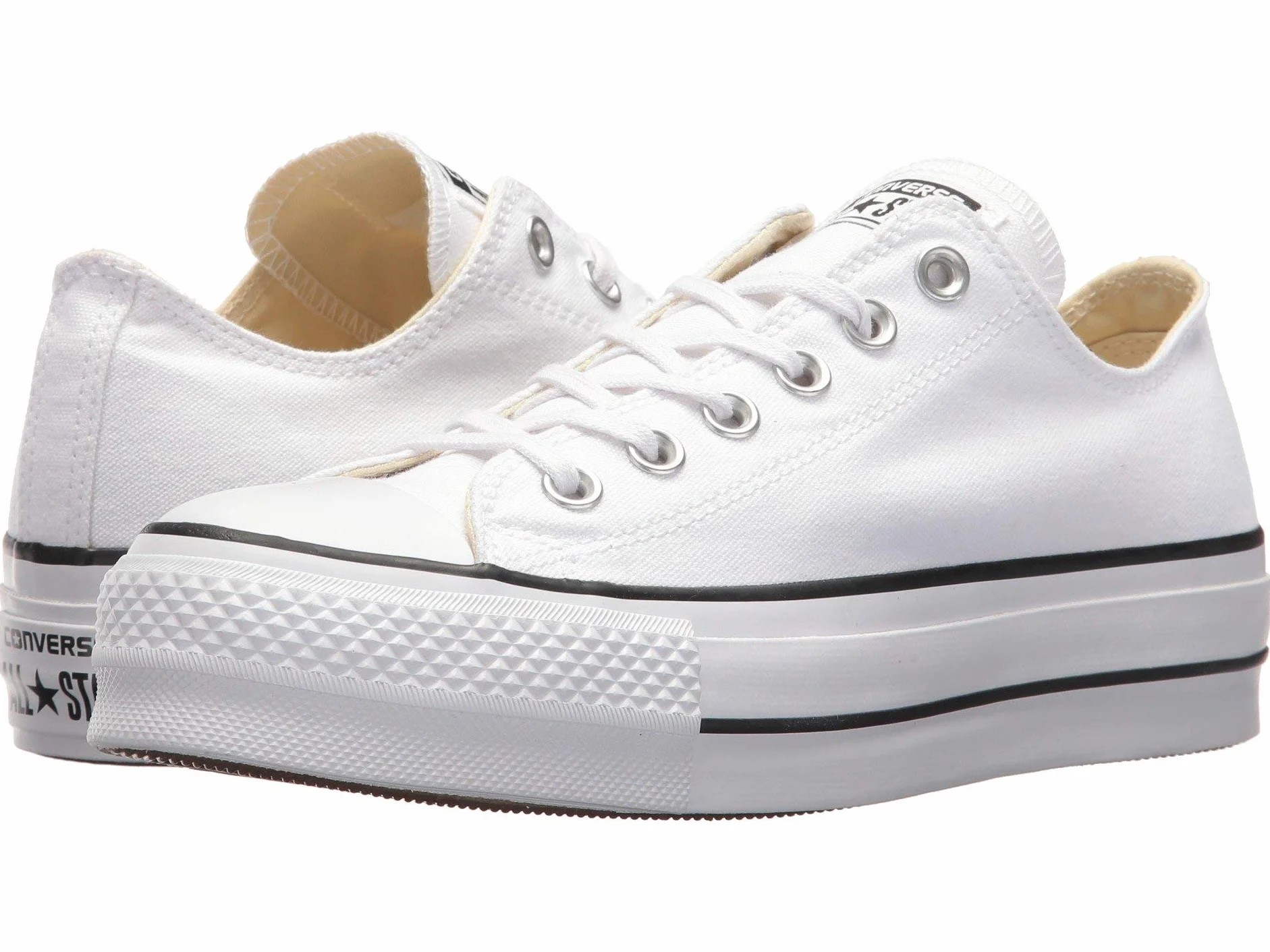 Converse Chuck Taylor All Star Lift Womens White Ox Trainers-UK 4 / EU 36.5