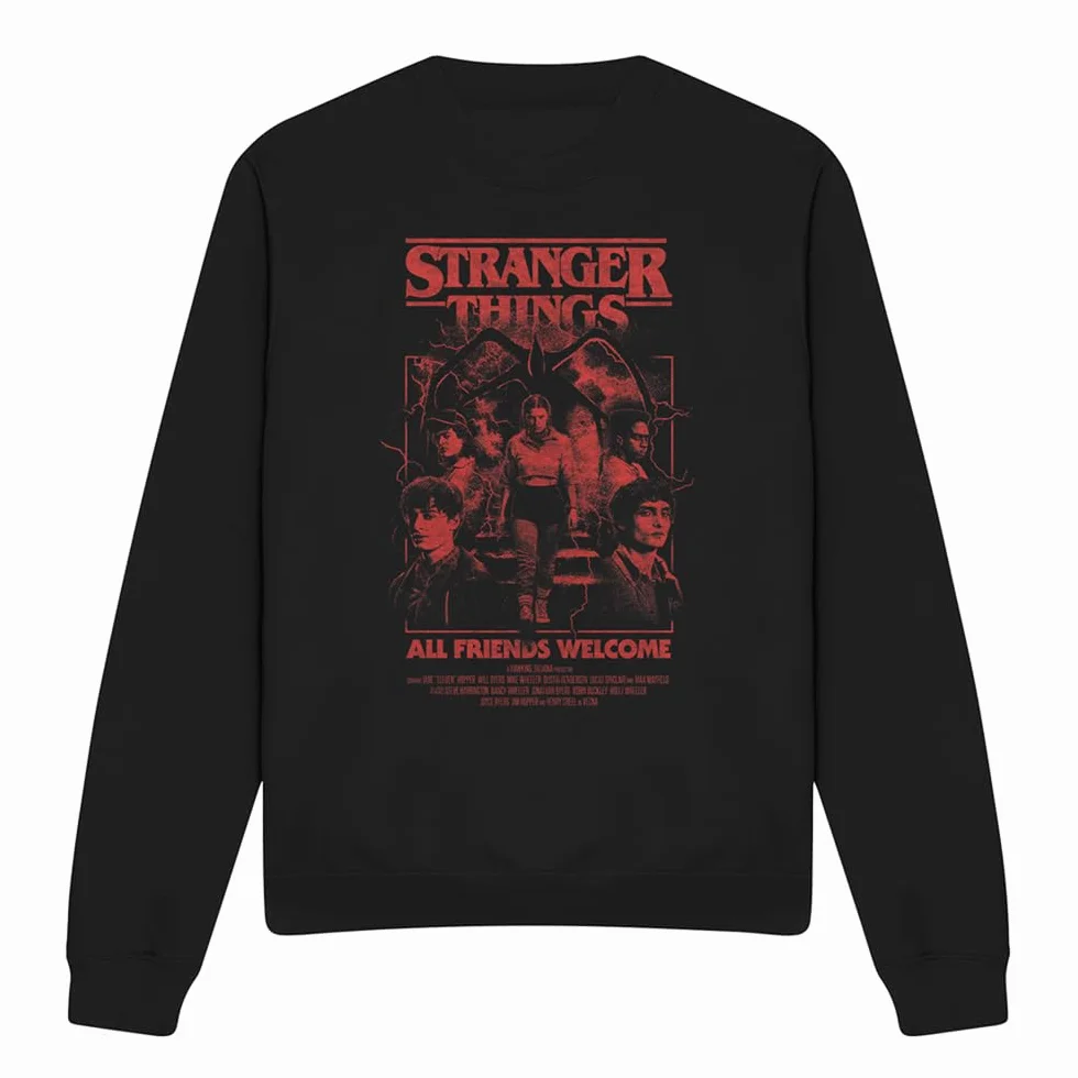 Stranger Things Stranger Things Mindflayer Group Horror Movie Poster Unisex Sweatshirt, Black Sudadera Unisex Adulto (Pack de 1)