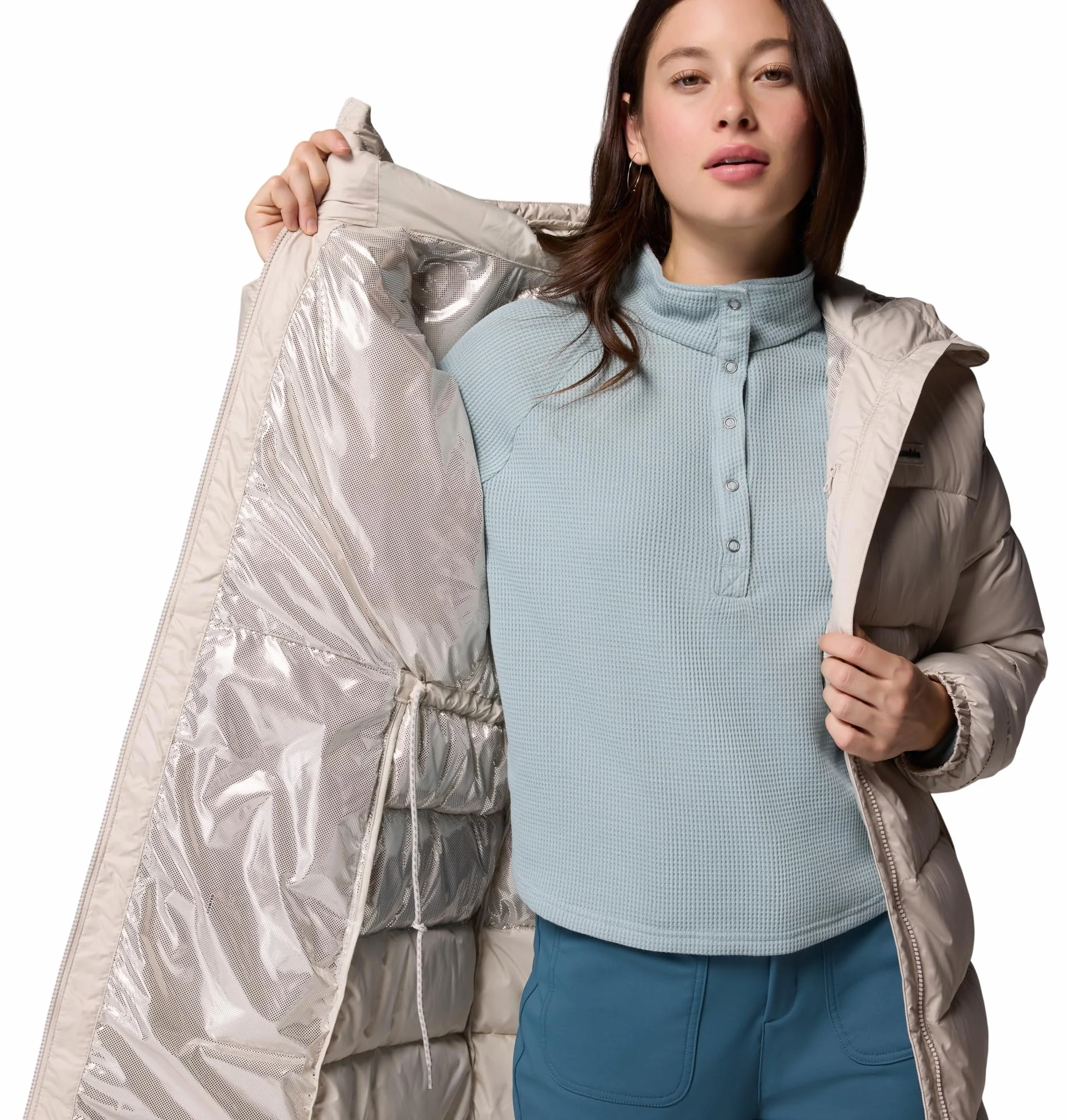Columbia Pike Lake 3 Long Jacket Chaqueta acolchada con capucha Mujer (Pack de 1)