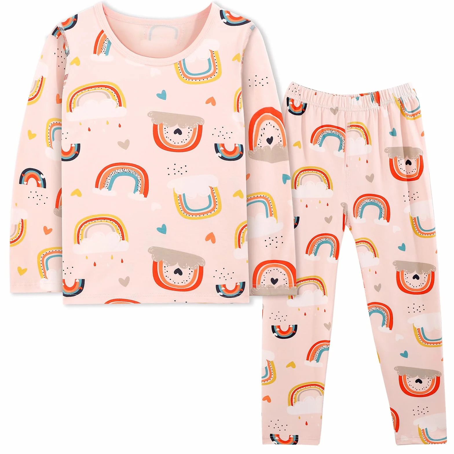 KAKU NANU Pijama de Algodón para Niños y Niñas | 2-10 Años Manga Larga | con Estampado de Animales | Regalo Ideal para Dormir