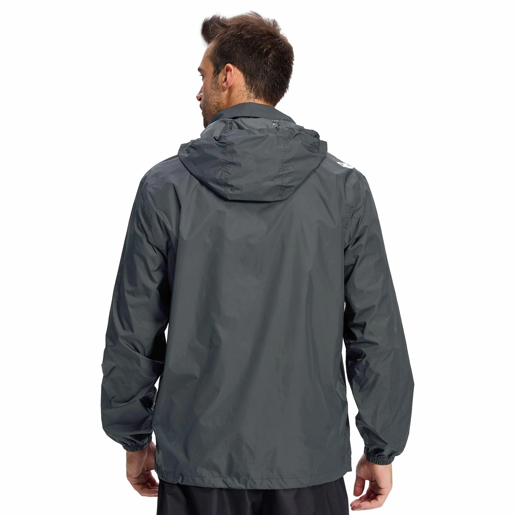 LZLER Chubasqueros para hombre, impermeables, ligeros, plegables, cortavientos, chubasquero con capucha ajustable para senderismo, camping al aire libre