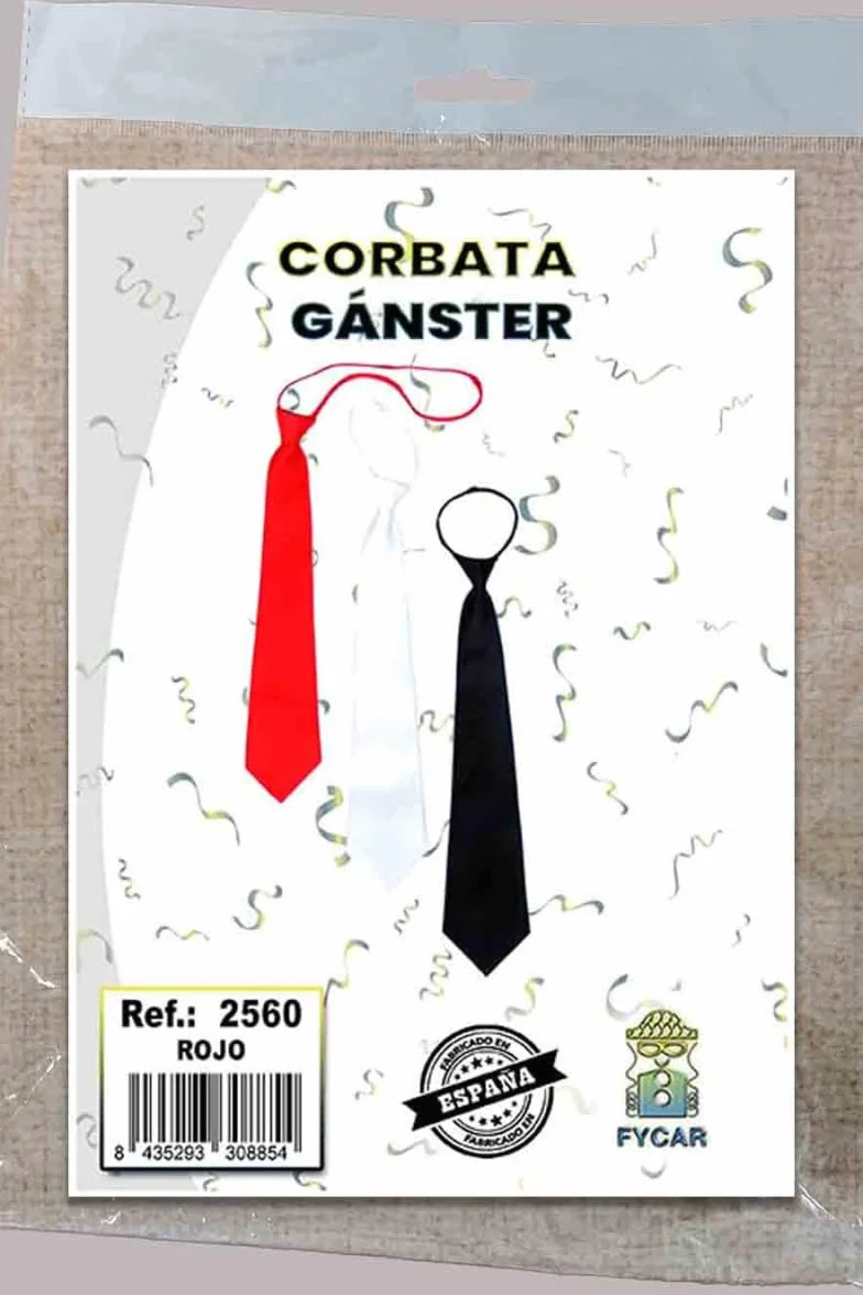 DISBACANAL Corbata de ganster - Negro, Infantil