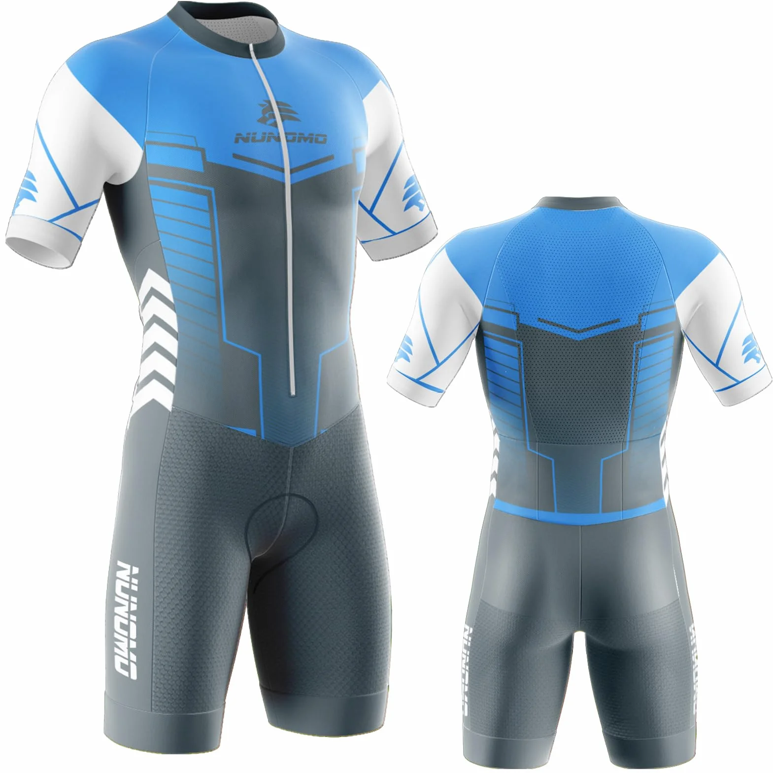 2025 Maillot Ciclismo Hombre - Traje Triatlón Acolchado Mono Racing con Cremallera Entera, Secado Rápido para MTB, Natacióny Deportes Exteriores