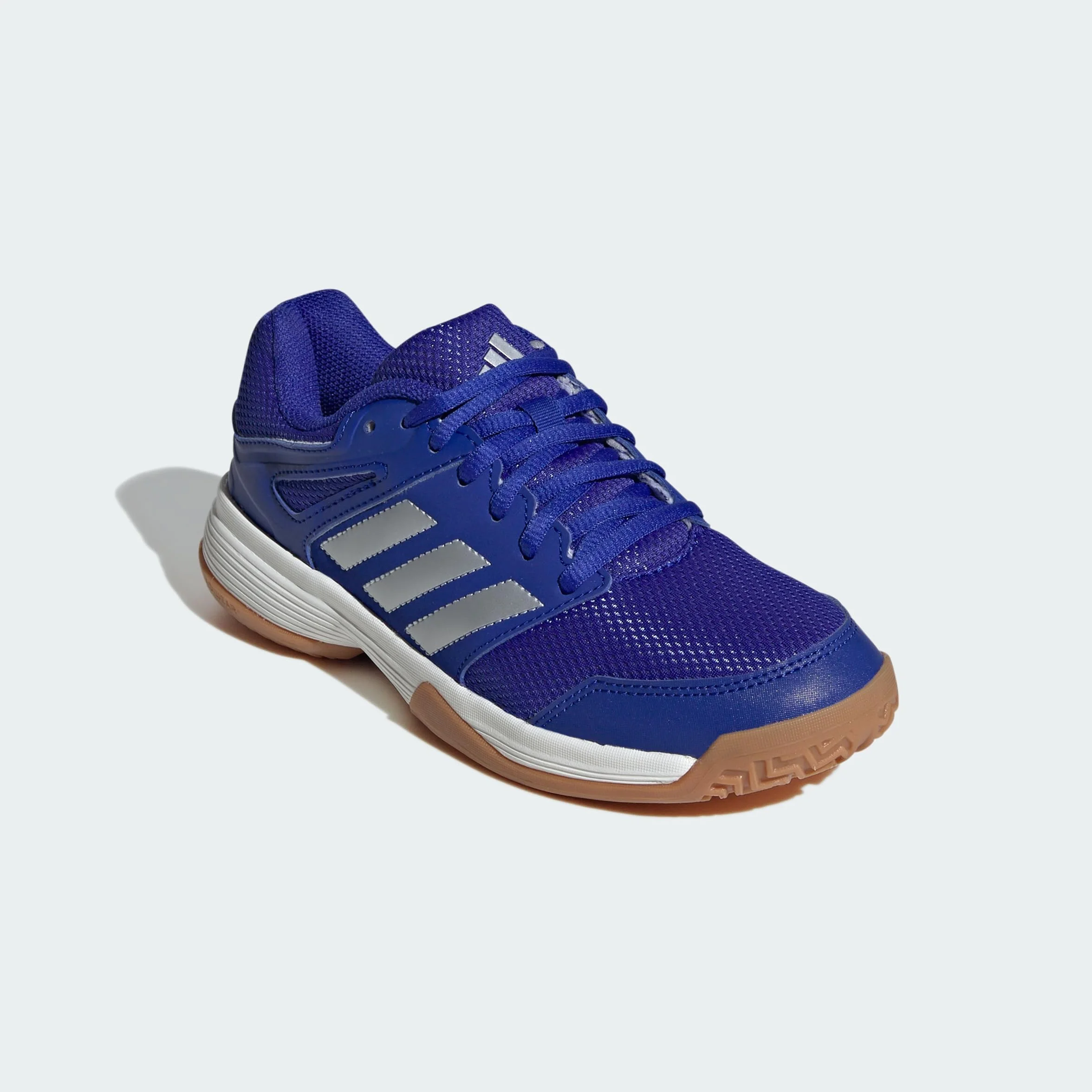 adidas Unisex niños Speedcourt Indoor Kids Shoes, Lucid Blue/Silver Metallic/Gum, 34 EU