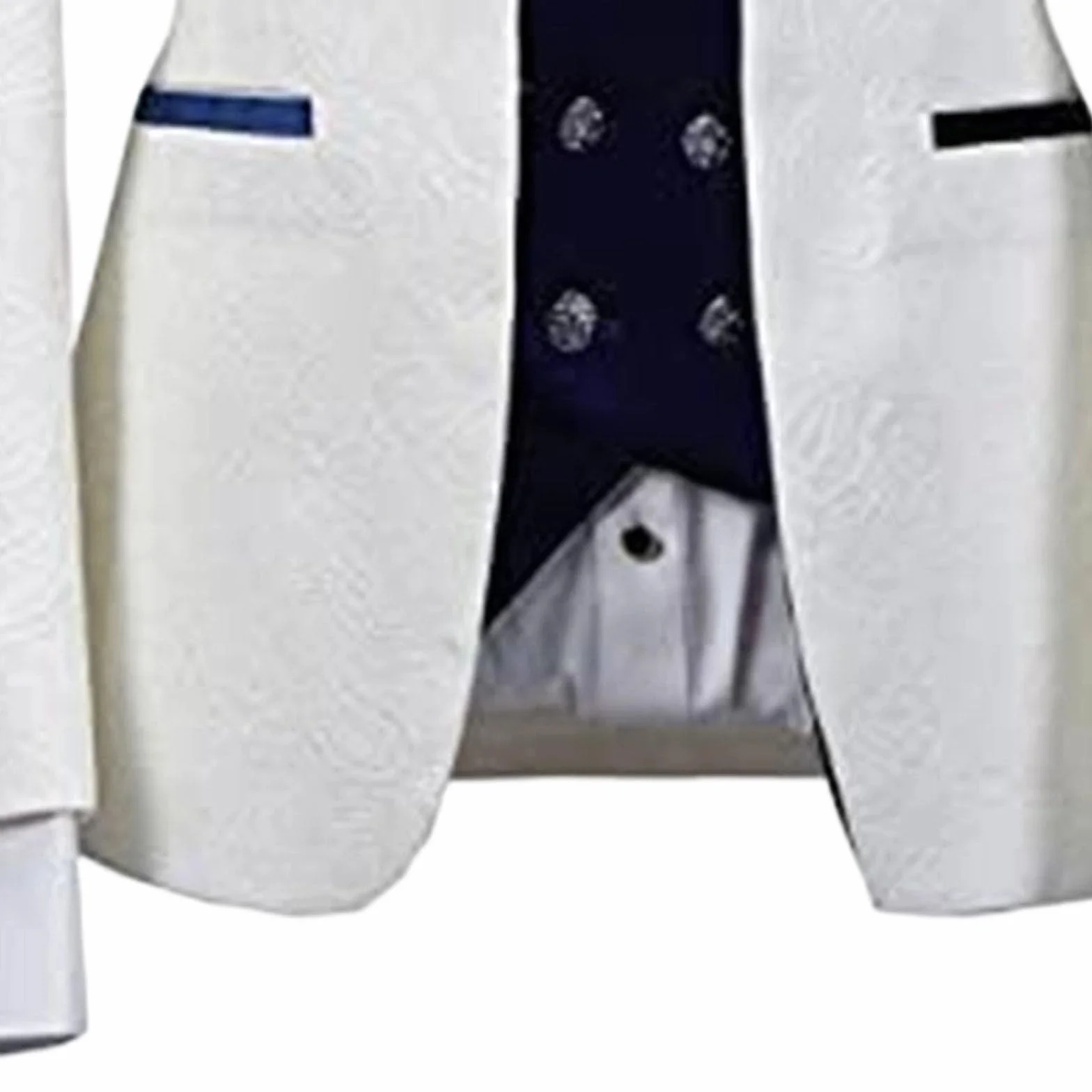 Traje de 3 piezas para hombre, para boda, jacquard, ajustado, 3 piezas, cuello jacquard, pantalones de esmoquin y chaleco