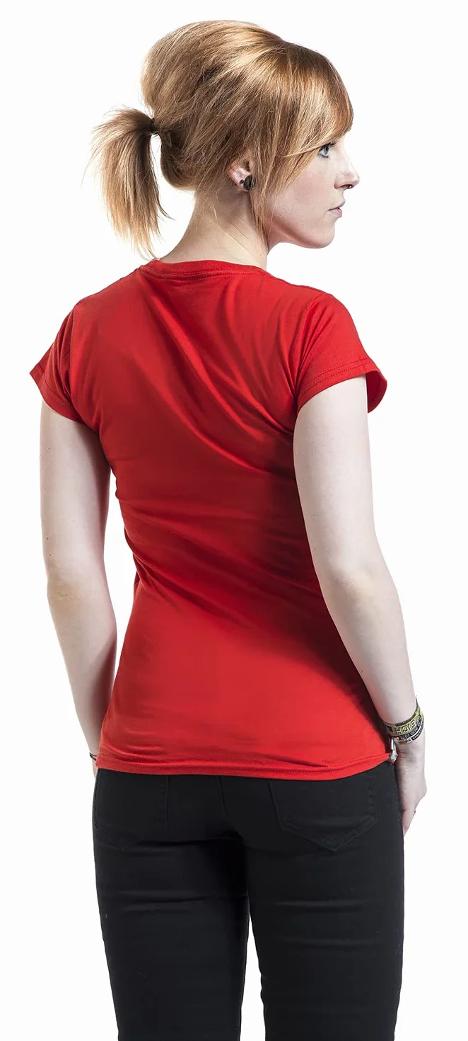 The Big Bang Theory Bazinga Mujer Camiseta Rojo Regular