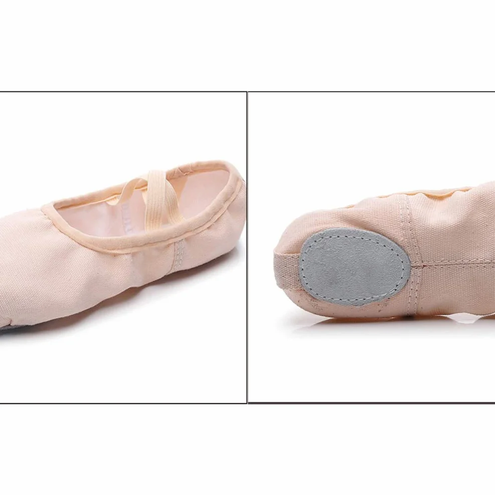 Exceart Zapatos de Ballet de Cuero Zapatillas de Ballet con Suela Completa Zapatos de Baile Zapatos de Yoga para Mujeres Niños Niñas Práctica de Baile 1 par Talla 25