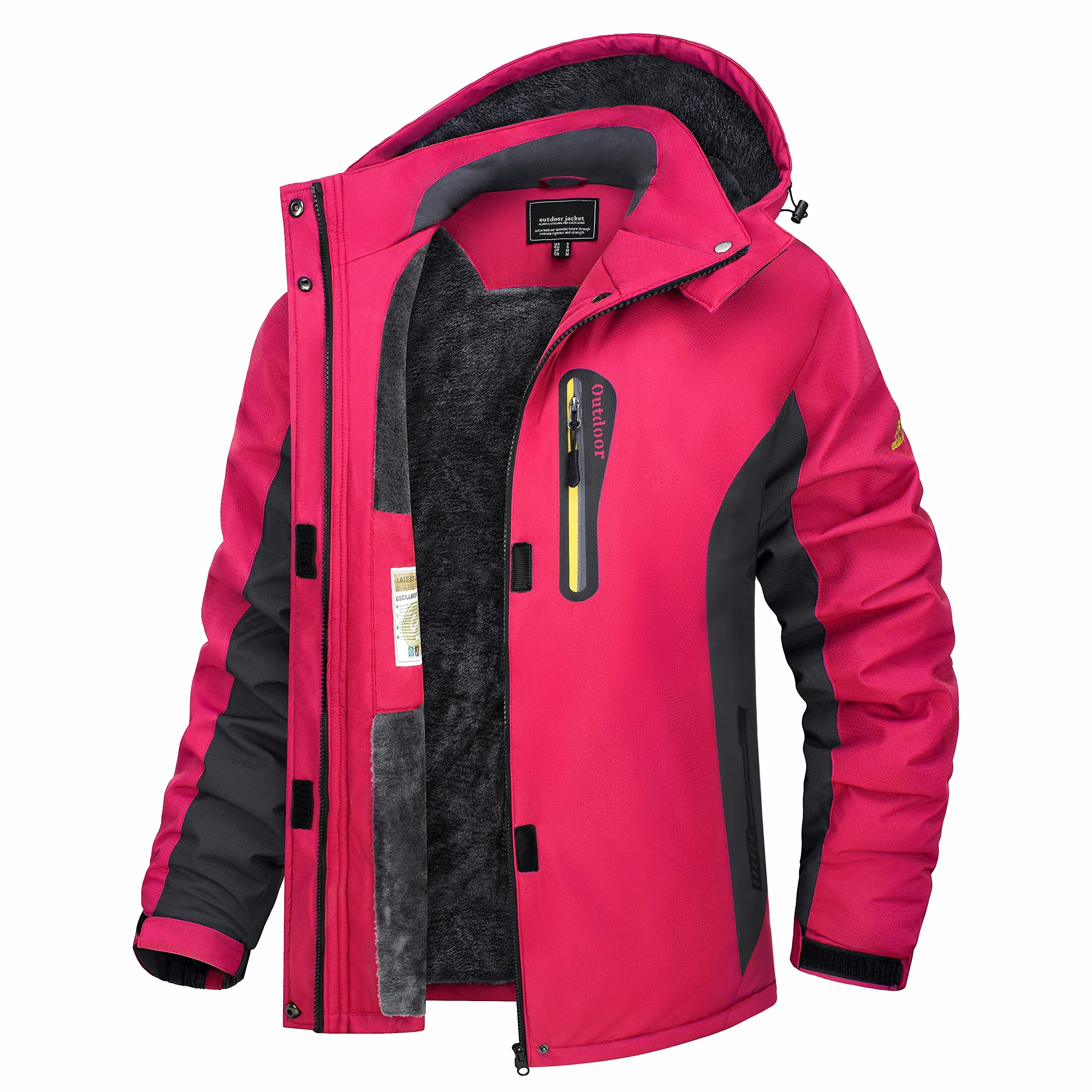 TACVASEN Chaqueta de Esquí para Mujer Chaqueta Impermeable para Senderismo al Aire Libre Chaquetas Polares de Invierno Softshell