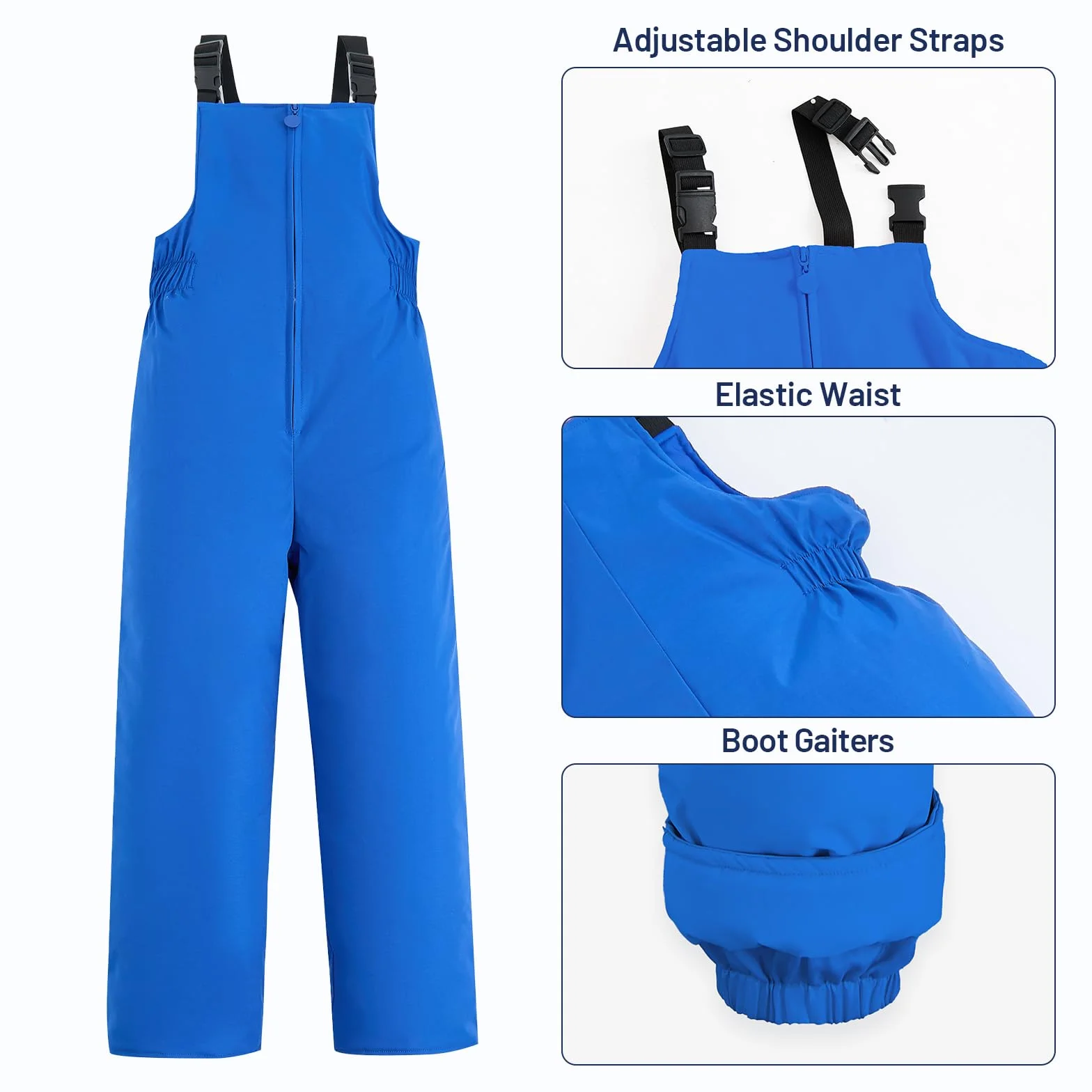 JiAmy Conjunto de 2 piezas de traje de nieve para niños, chaqueta acolchada con capucha y pantalones de nieve, traje ultraligero para niño y niña