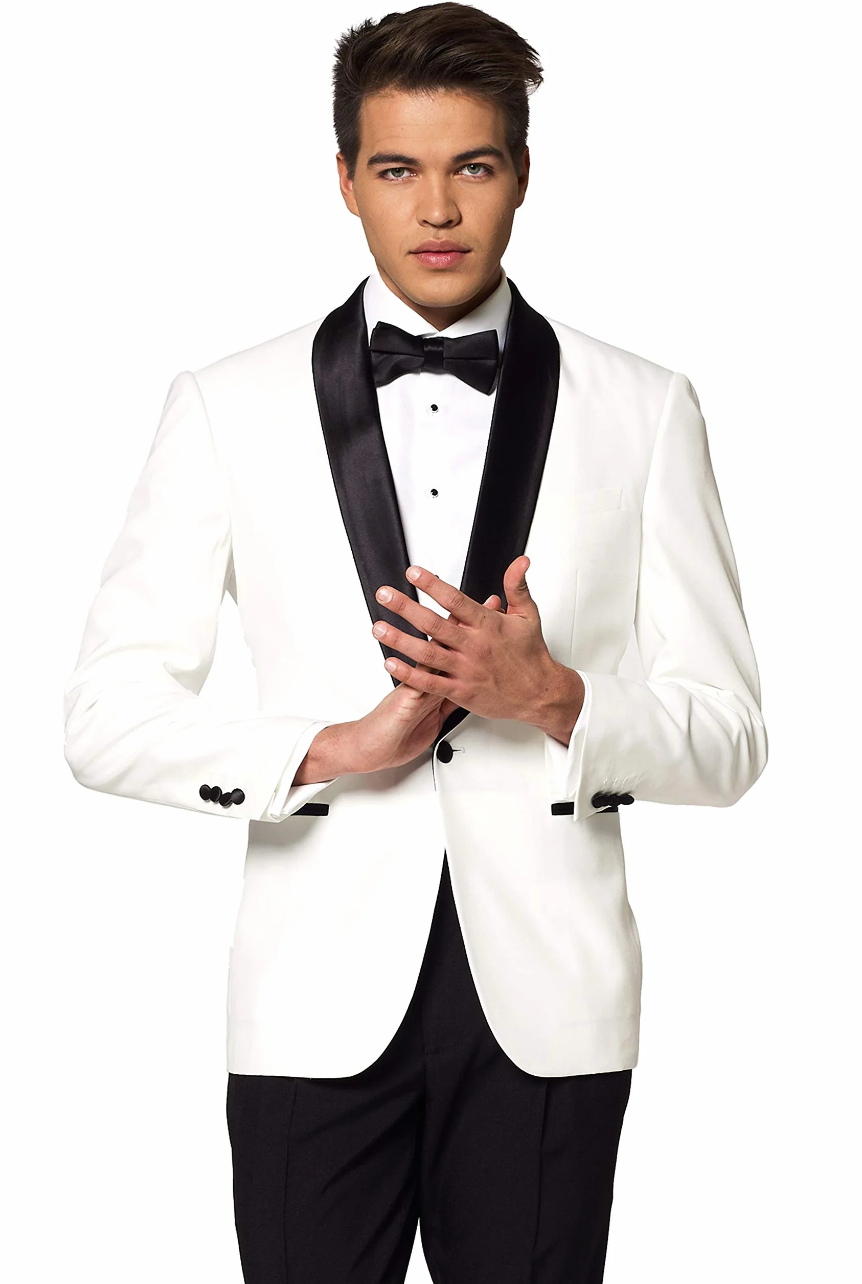 OppoSuits Prom Homecoming Navidad Esmoquin Negro para Hombre - Viene con Chaqueta, Pantalones y Pajarita