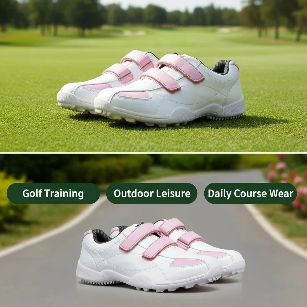 Zapatos de Golf de Las Mujeres al Aire Libre Impermeable y Transpirable Antideslizante Zapatos de Golf Zapatillas Deportivas para Mujeres