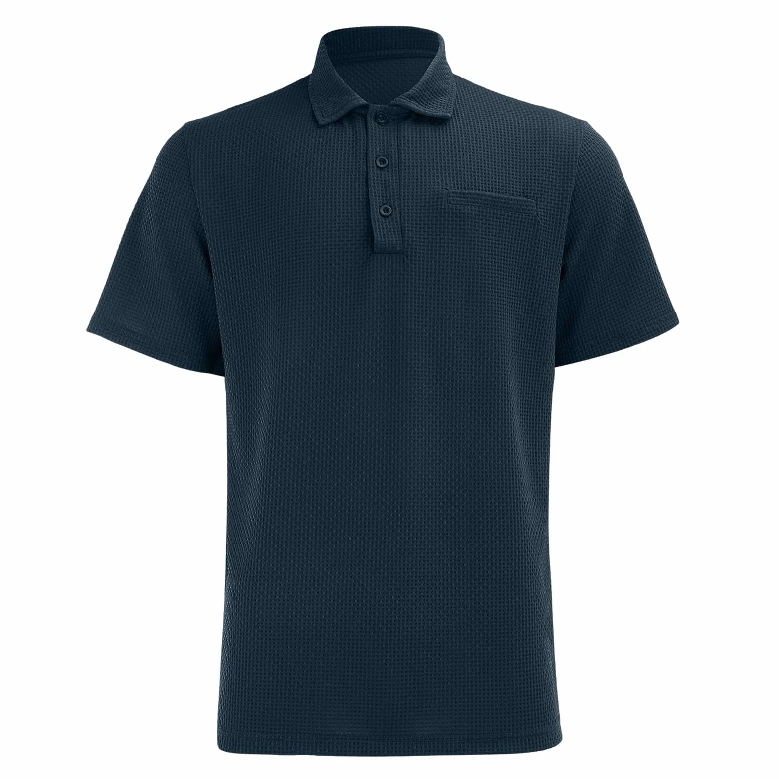 Polo Breeze para Hombre con Ajuste para Barriga Cervecera, Elástica y Secado Rápido, Cuello Texturizado Manga Corta para Golf y Casual, Ultra Cómoda Sedosa Transpirable