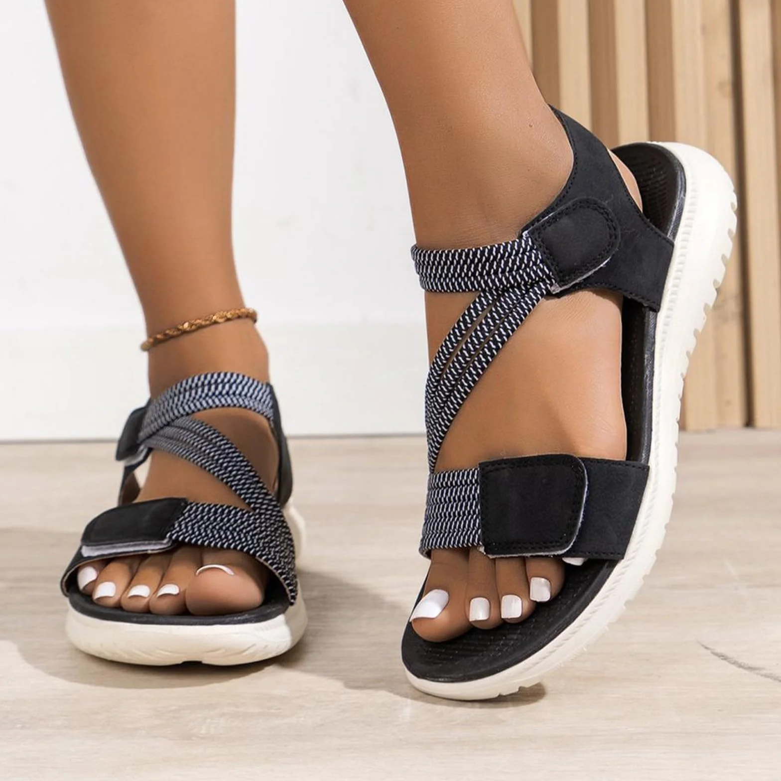 Genérico Sandalias Mujer Verano Zapatos Comodas Deportivas Barefoot Zapatillas Trekking Sapatos Planas Calzado Ergonómicas Sneakers Horma Ancha Sapatilhas Amortiguación Shoes