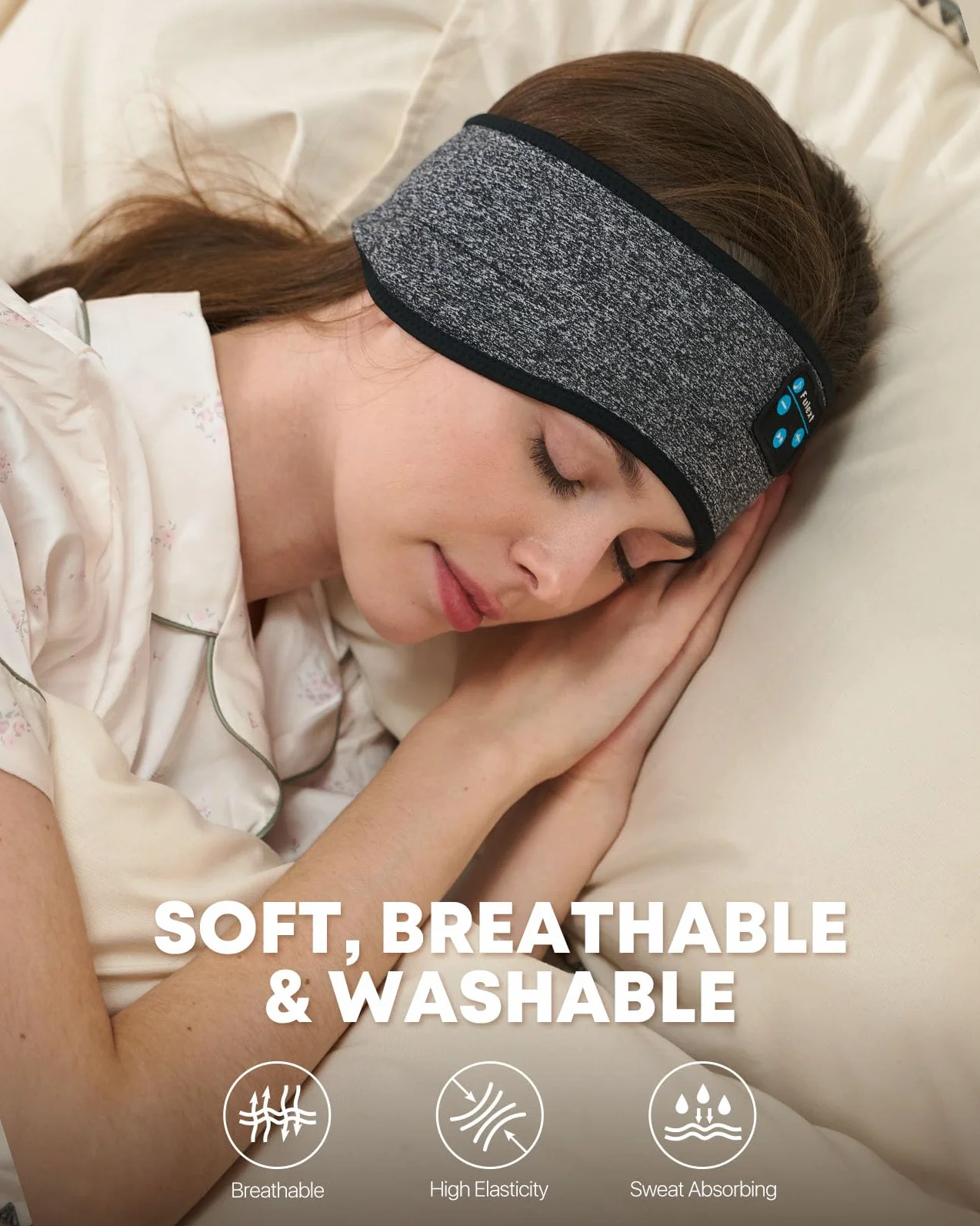 Auriculares para Dormir con Diadema Bluetooth para Dormir, inalámbricos con cancelación de Ruido para Dormir de Lado, Siesta de Oficina, Viajes aéreos, relajantes, meditación