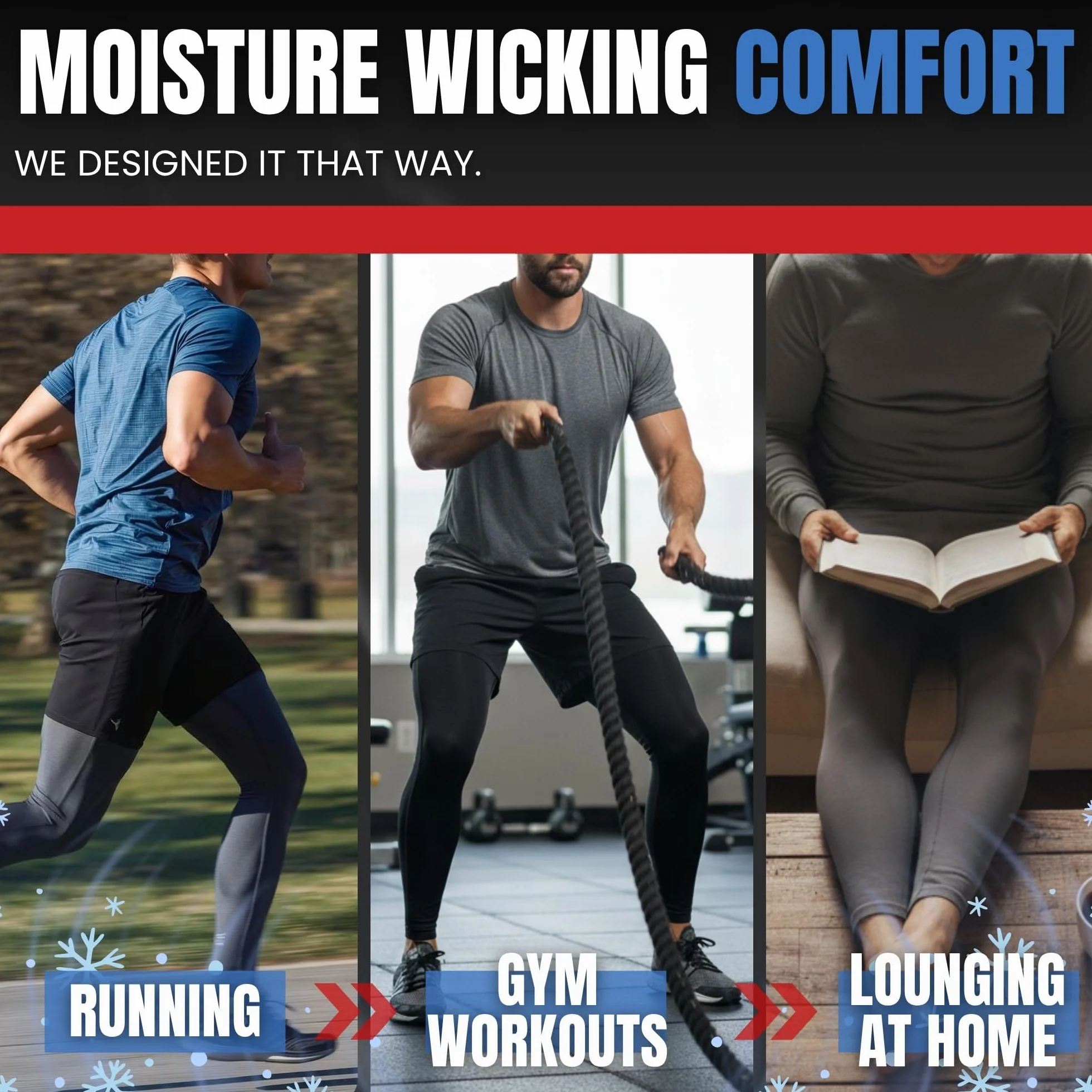 RM Real Men Real D Pouch Thermal Compression Pants Men Pantalones de compresión para Hombre