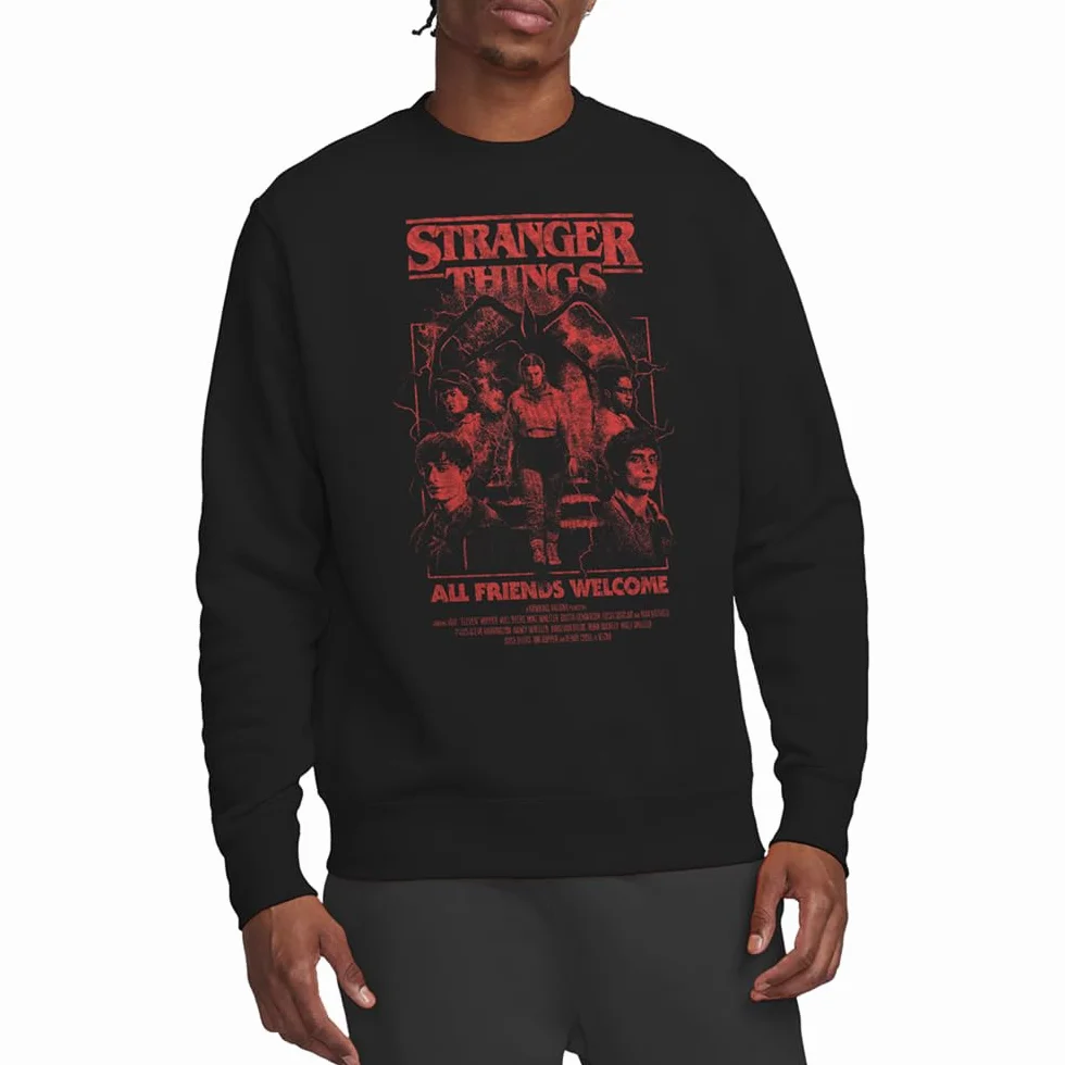 Stranger Things Stranger Things Mindflayer Group Horror Movie Poster Unisex Sweatshirt, Black Sudadera Unisex Adulto (Pack de 1)