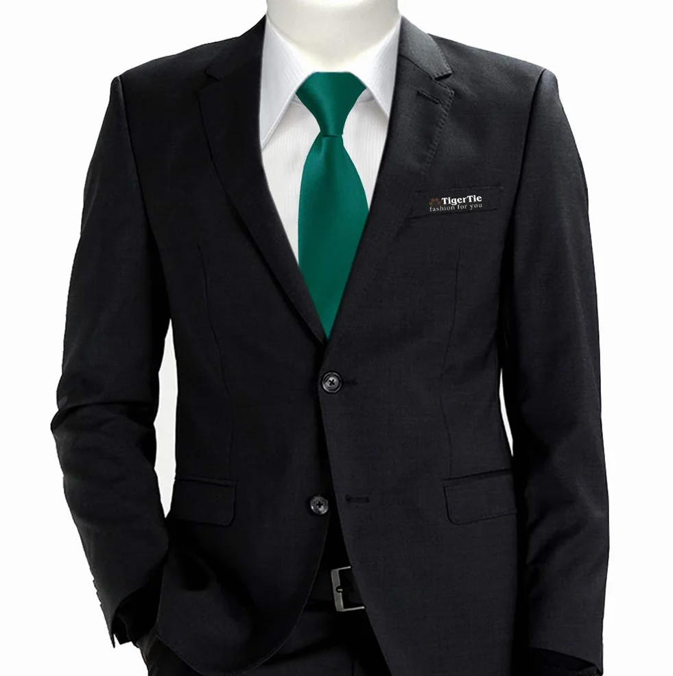 TigerTie Corbata infantil en monocolor, preatada con goma elástica