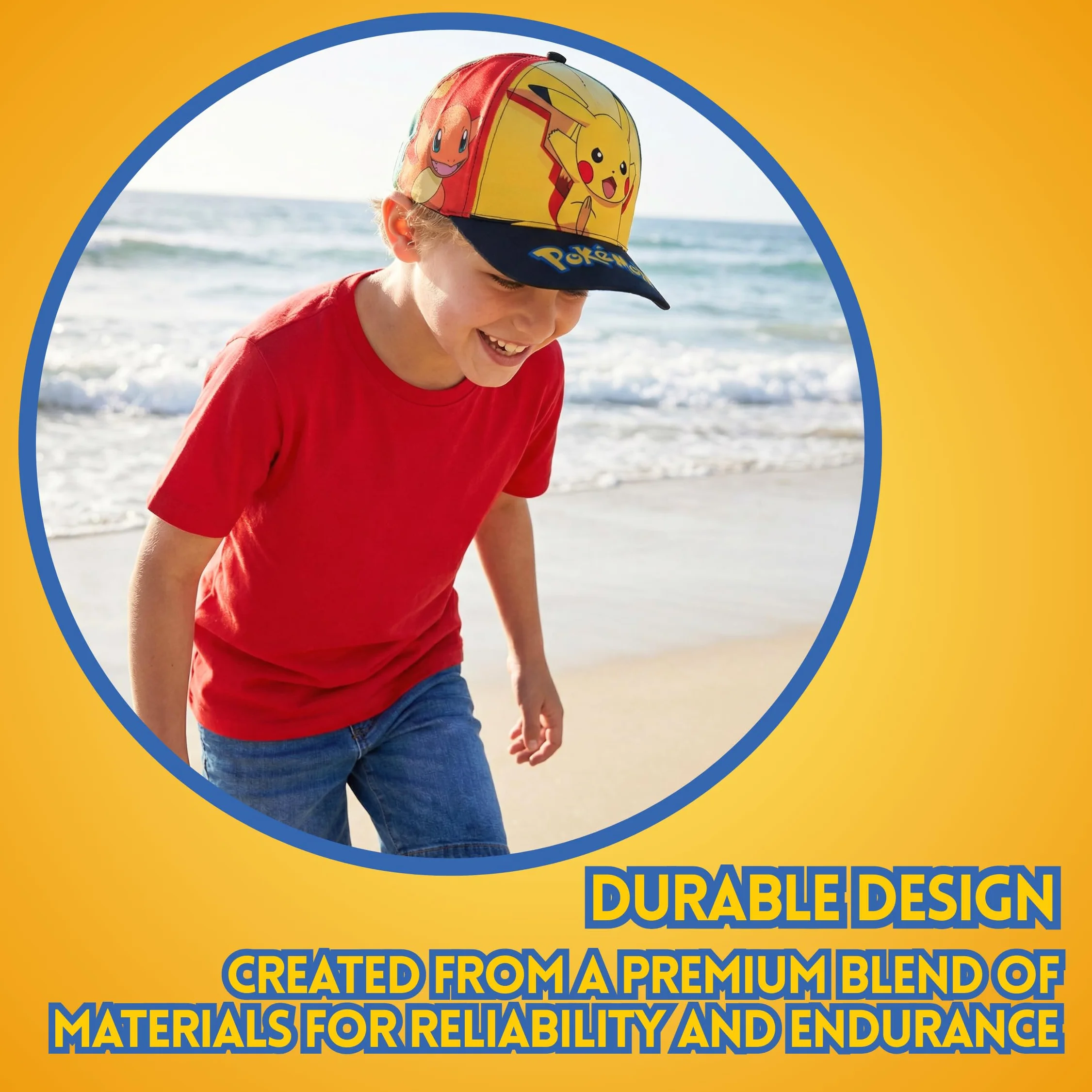 Pokémon Gorro para Niños, Gorra de Beisbol Pikachu Bulbasaur Squirtle Charmander Eevee Gorra de Verano Infantil