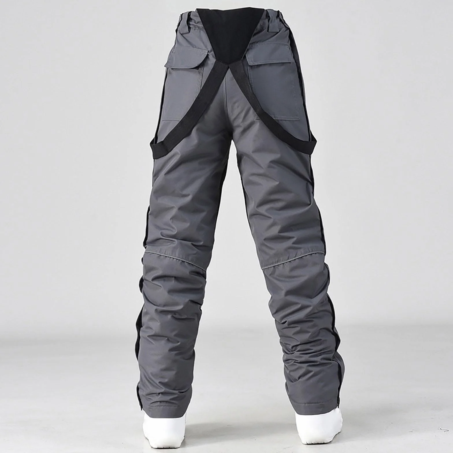 Pantalones de esquí térmicos impermeables y resistentes al viento para mujer, overoles holgados de pierna recta, holgados, pantalones de nieve cálidos de lujo, pantalones largos de primera