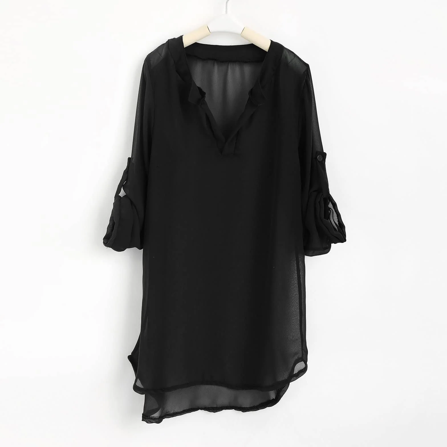 Traje de baño para niños pequeños, para la playa, camisa de gasa, bikini, traje de baño, vestido de playa, cubierta de natación, camiseta de manga larga para mujer con estampado