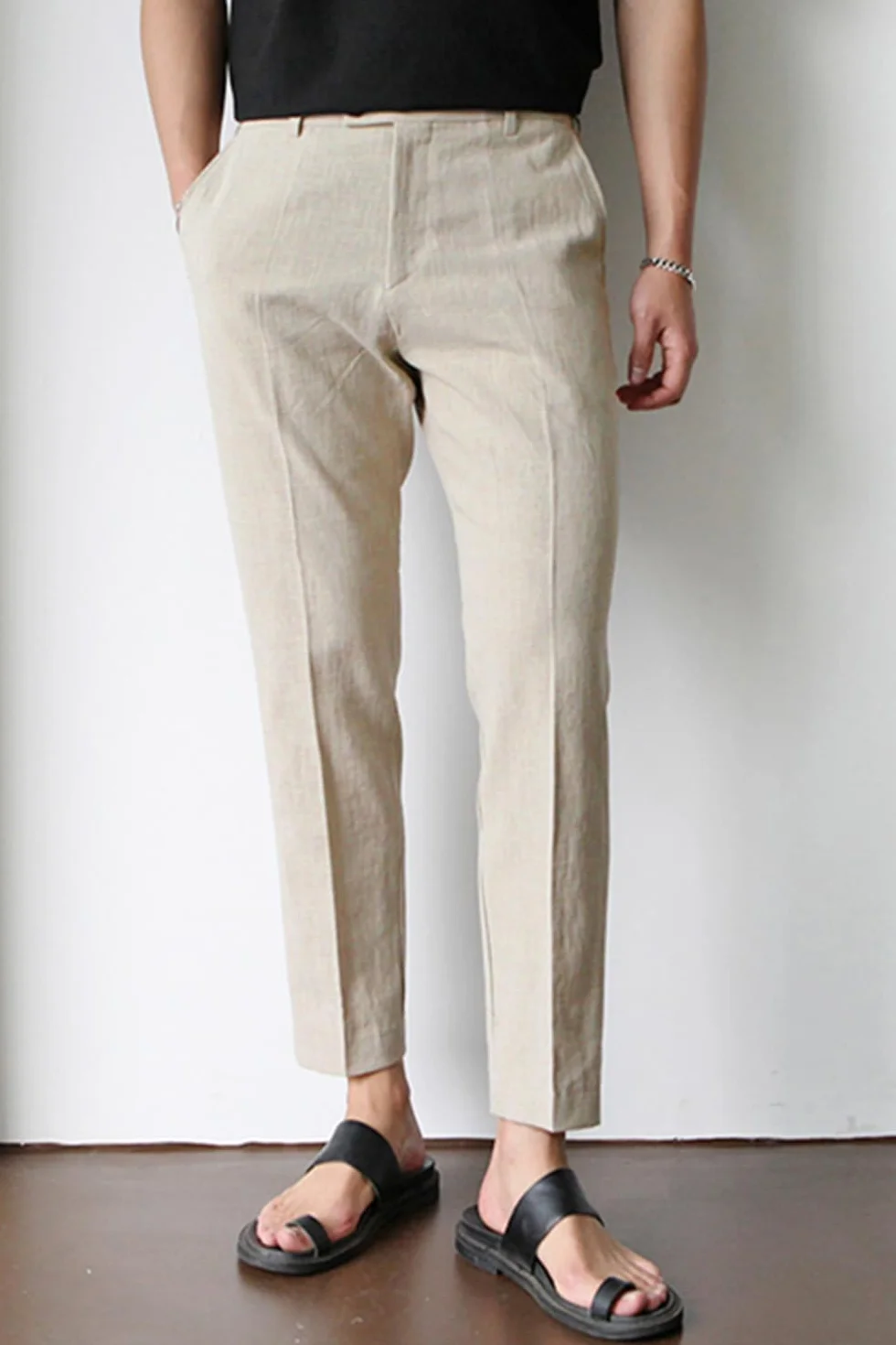 GINGTTO Pantalones Chino Hombre Slim Fit Stretch Verano Pantalon Ligero Casuales Bolsillos