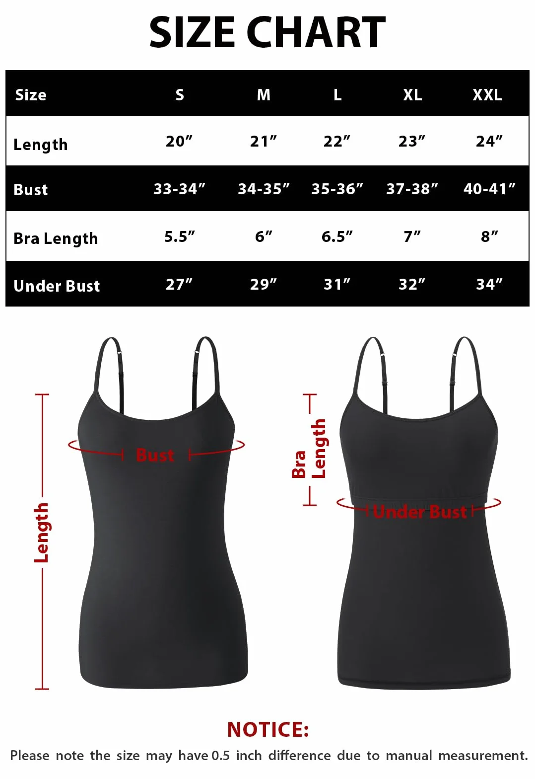 3 piezas de camiseta interior para mujer con sujetador de estante de algodón, tirantes ajustables